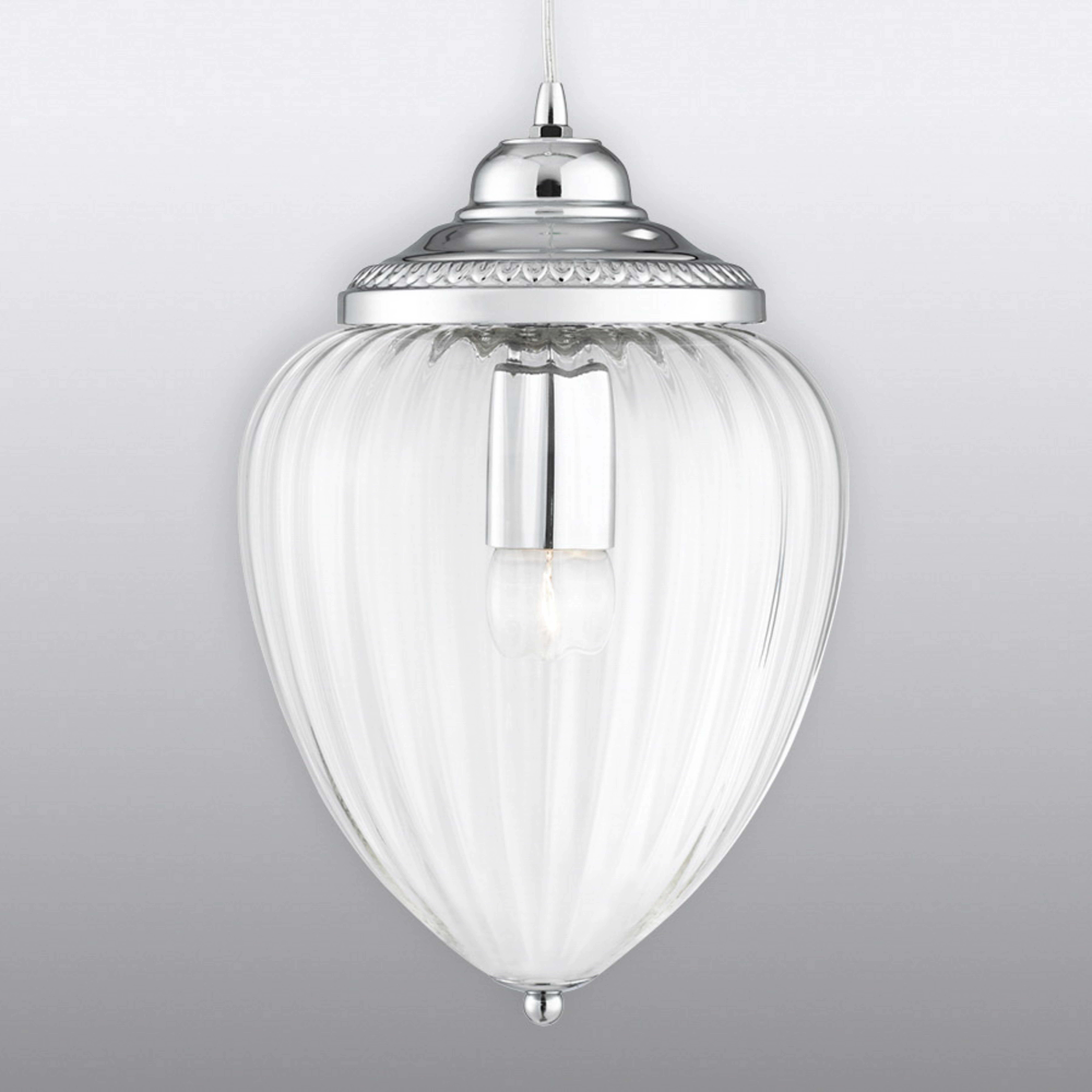 Szklana lampa wisząca Pendants ze żłobieniami