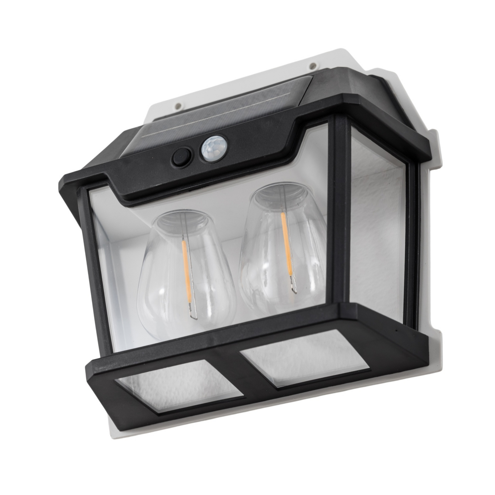 LED buiten wandlamp Filo Double, zwart, IP44