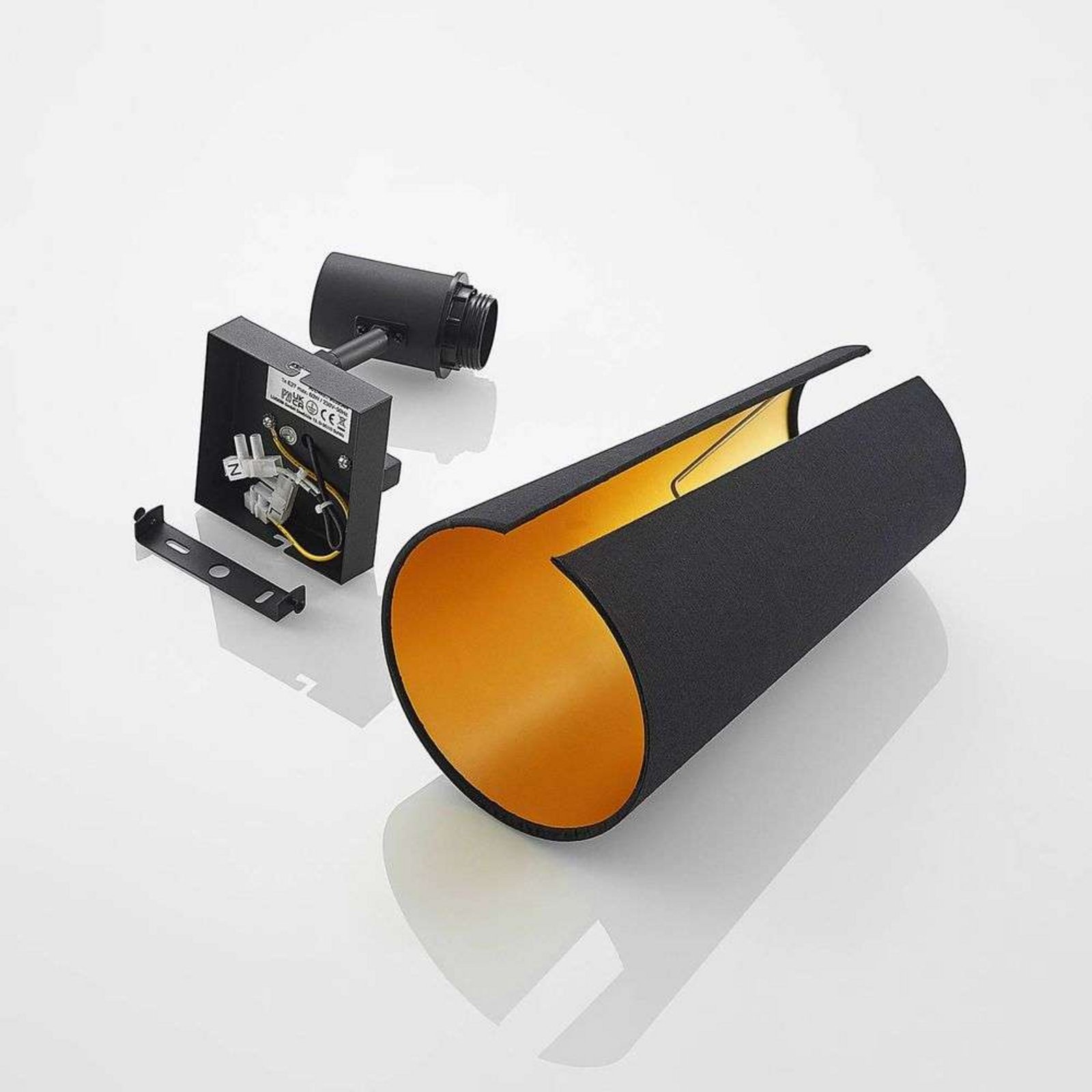 KemoniWall Lamp Black/Gold - Lucande