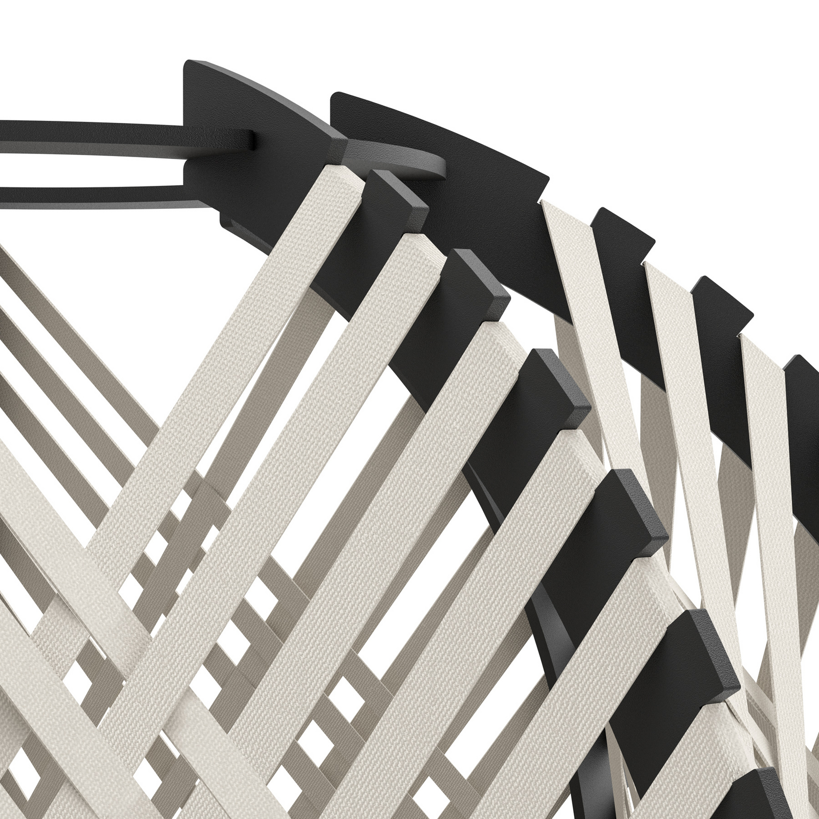 Podna lampa Waverton, crno/bijela, visina 143 cm, čelik/tkanina