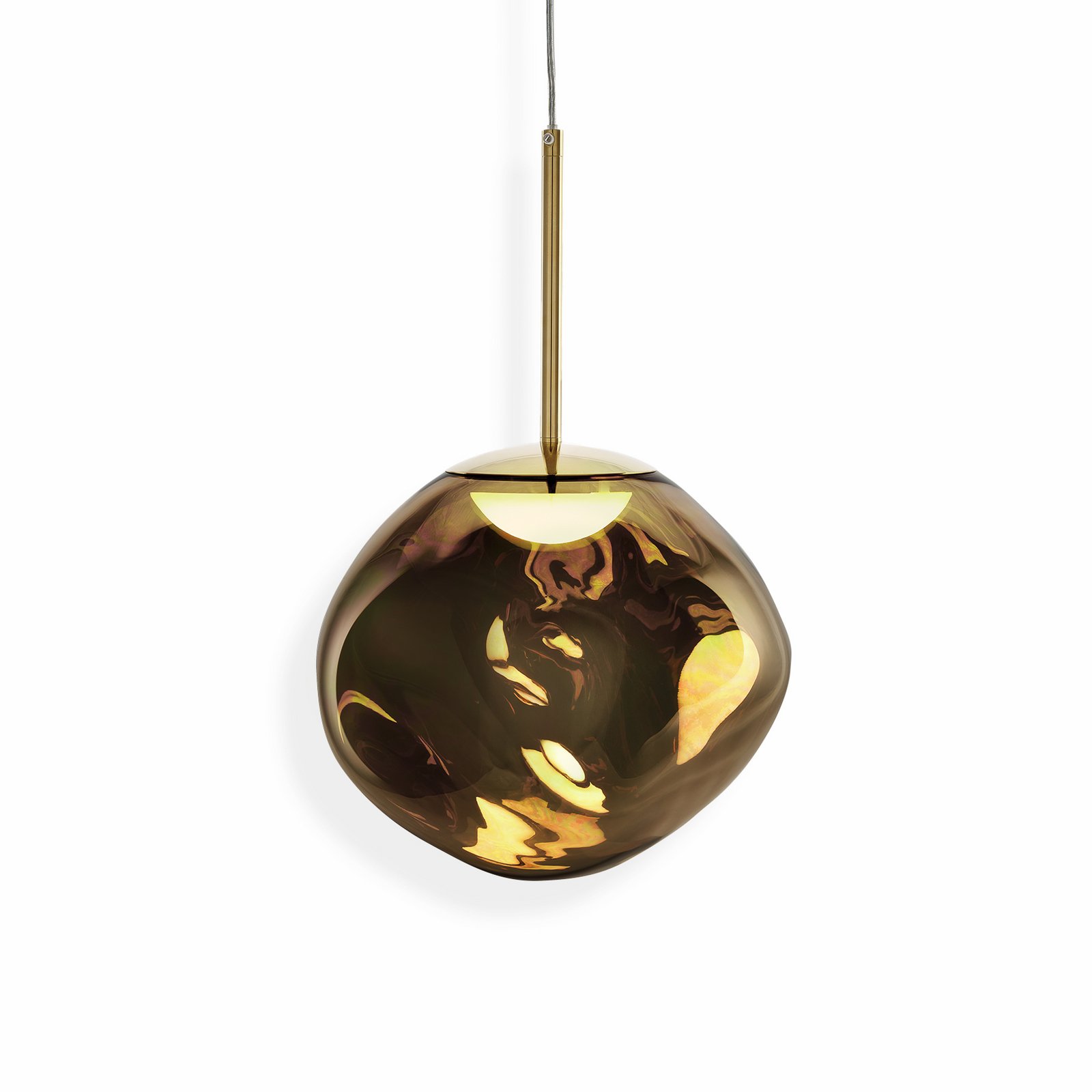 Tom Dixon LED obesna svetilka Melt, Ø 28 cm, bronasta