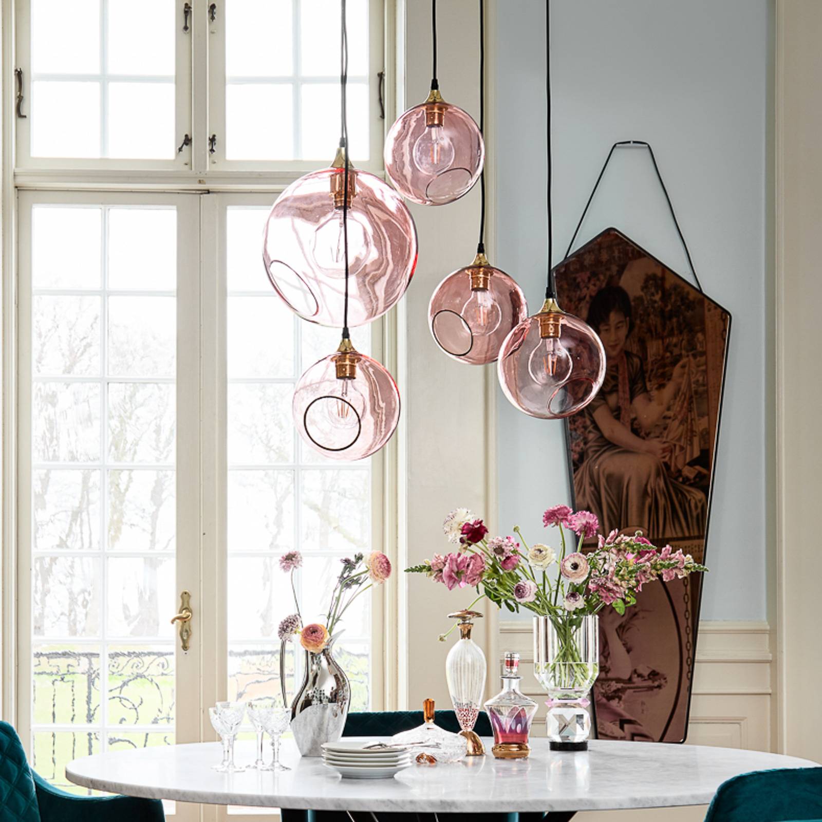 Design by us ballroom függőlámpa, rózsaszín