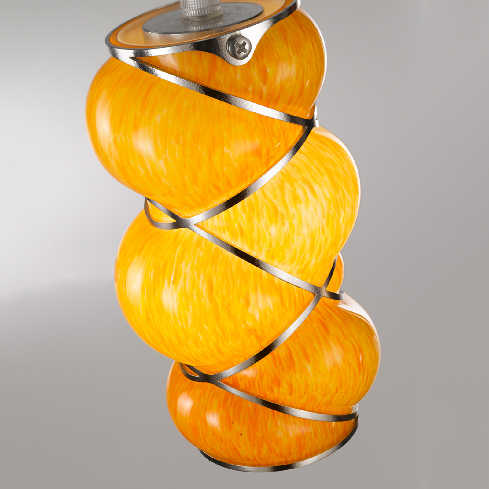 Artistica lampada a sospensione arancio Orione