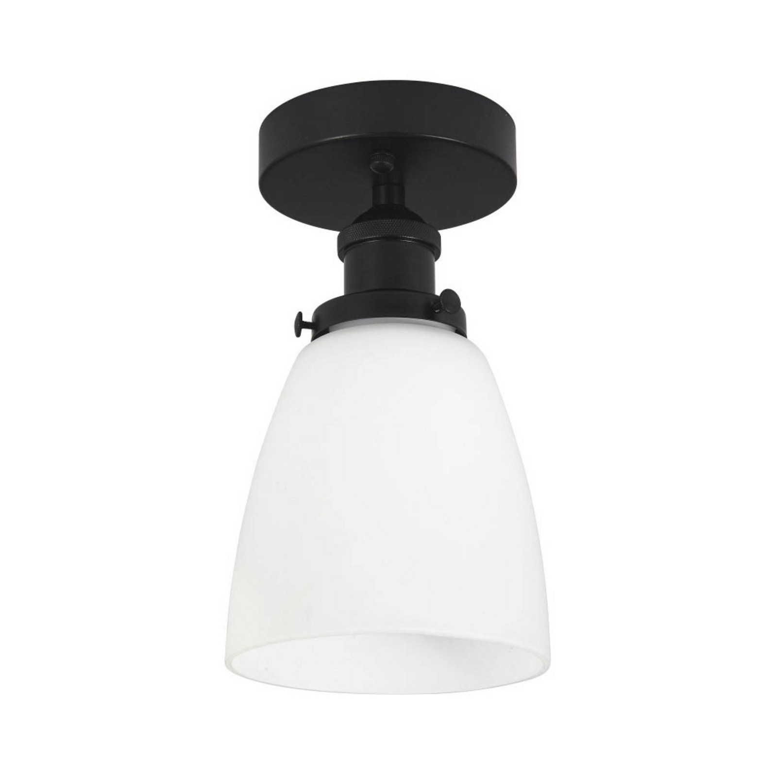 PR Home Kappa plafonieră negru/opal sticlă Ø 14 cm - Camera de zi / sufragerie - Scandinavă - negru opal