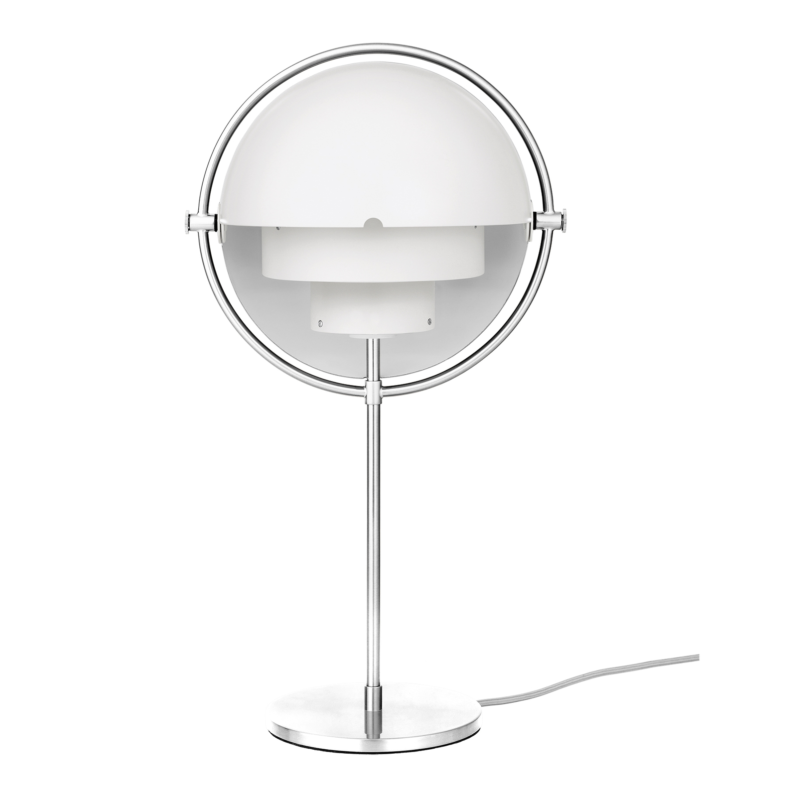 GUBI Tischleuchte Multi-Lite, Höhe 50 cm, Gestell chrom