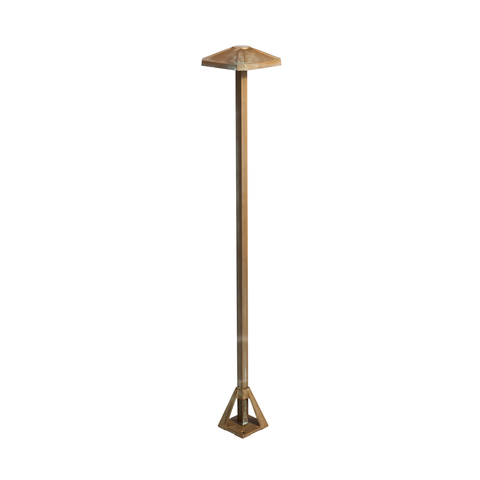 LED-Wegeleuchte Aura Frame, Höhe 80 cm, messing antik, IP65