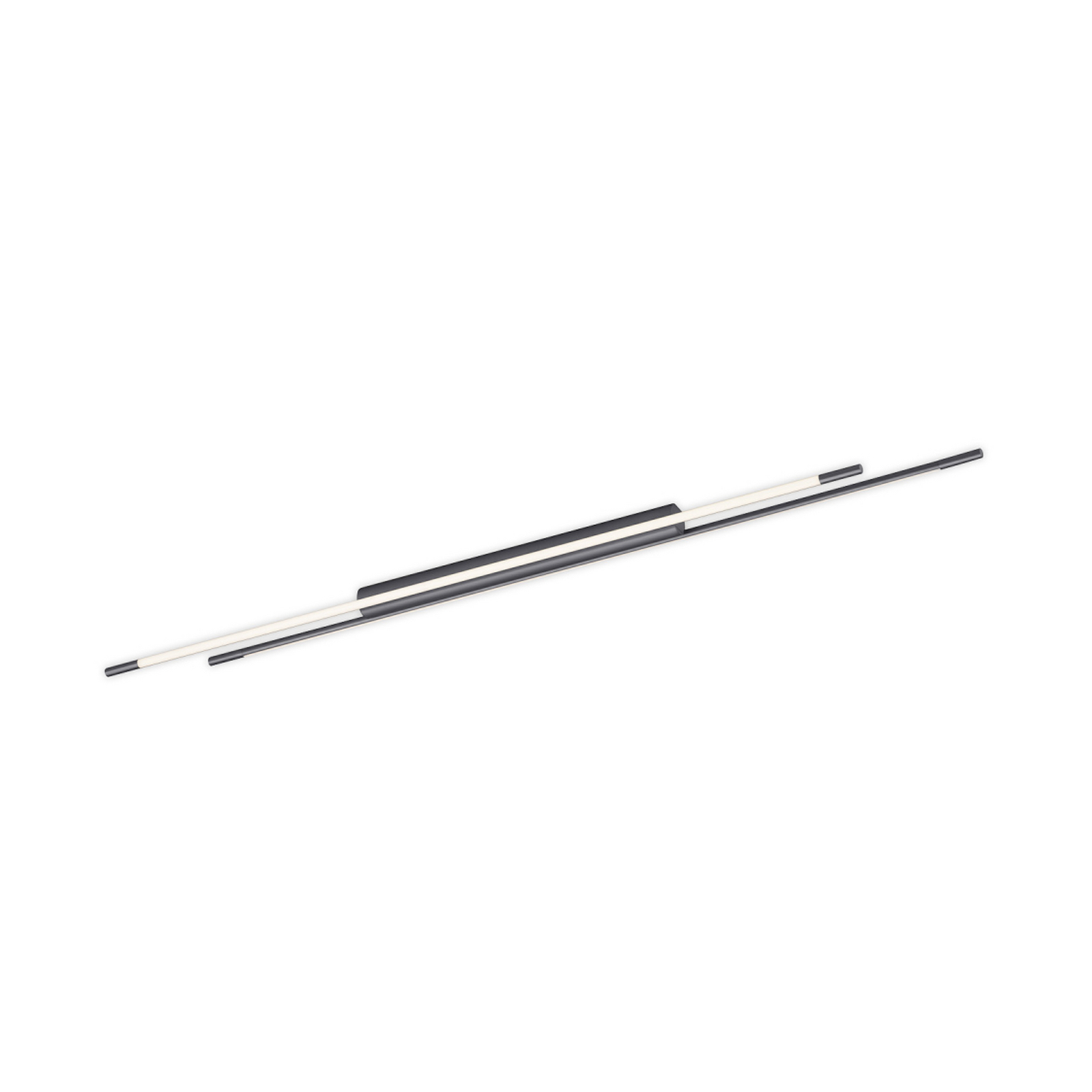 Helestra LED-Deckenlampe LEDA, titangrau, 150 cm, dimmbar
