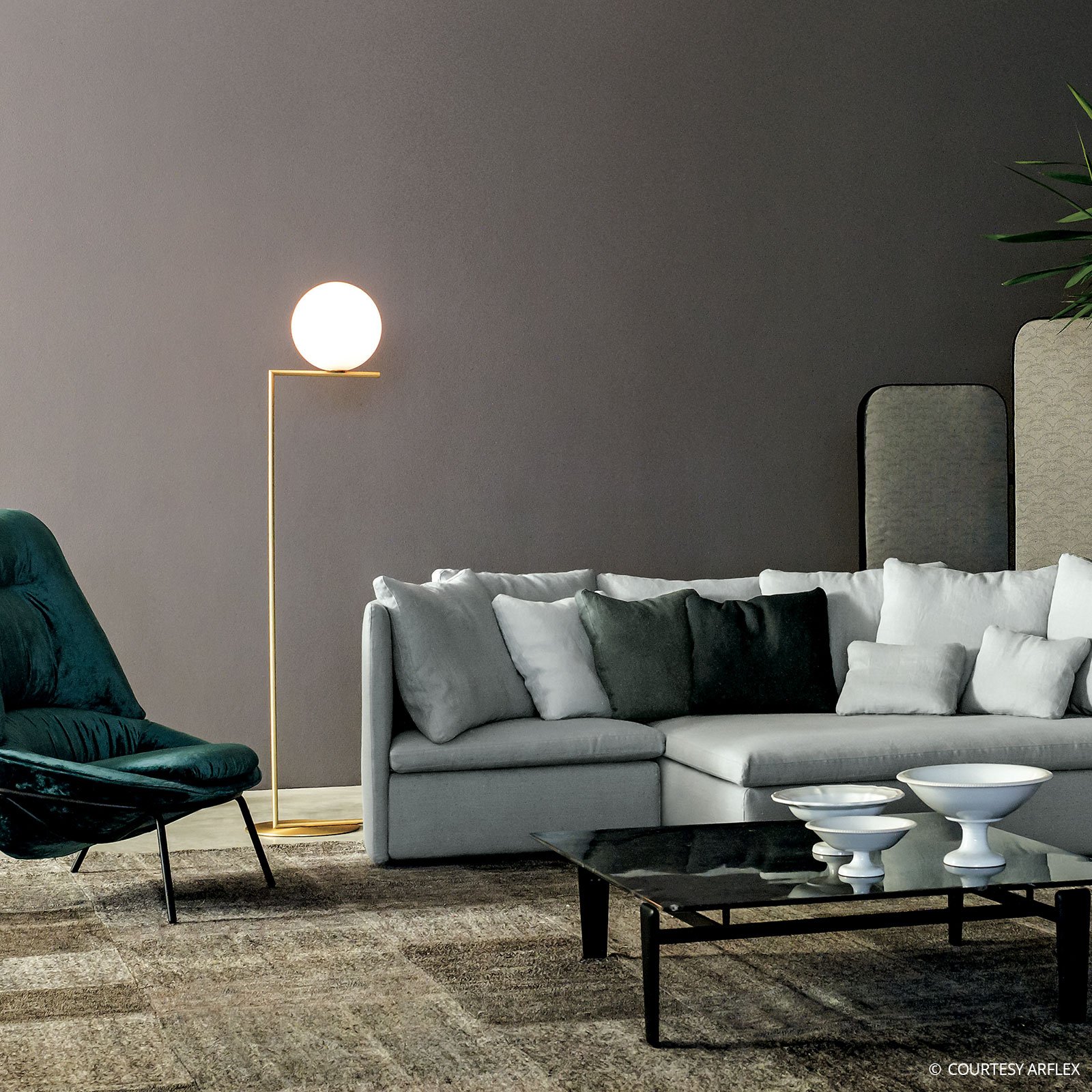 IC F2 Golvlampa Mässing - Flos