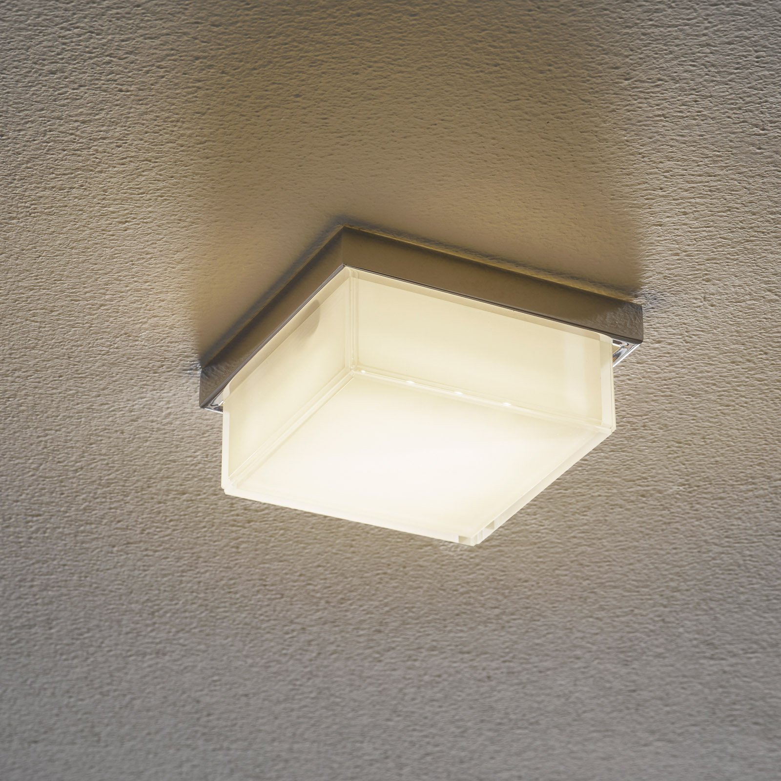 Helestra Cosi LED ceiling light chrome 11 x 11 cm