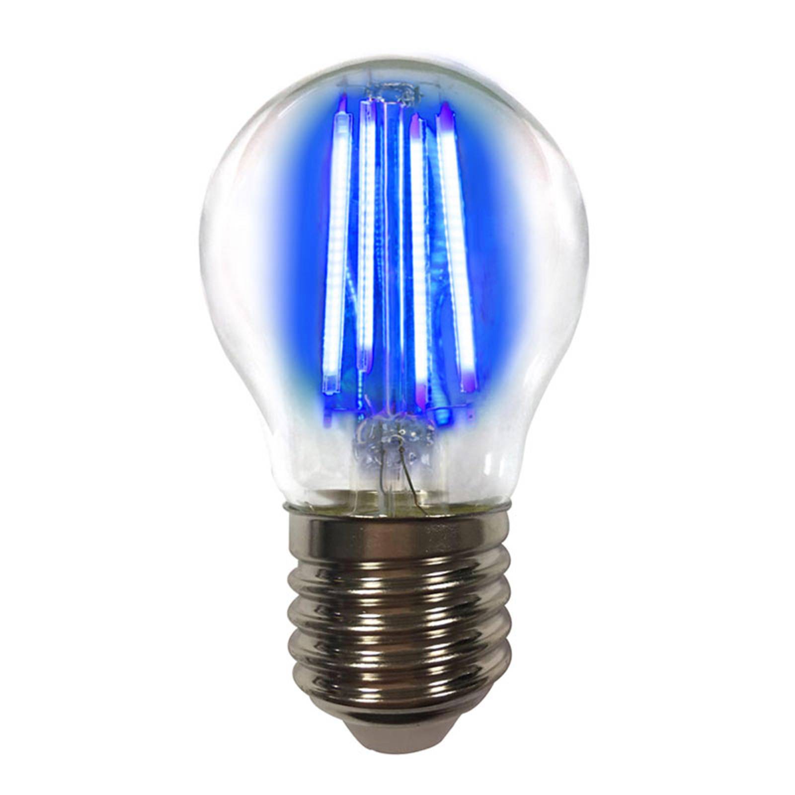 Farget lysende E27 4 W LED-pære filament blå