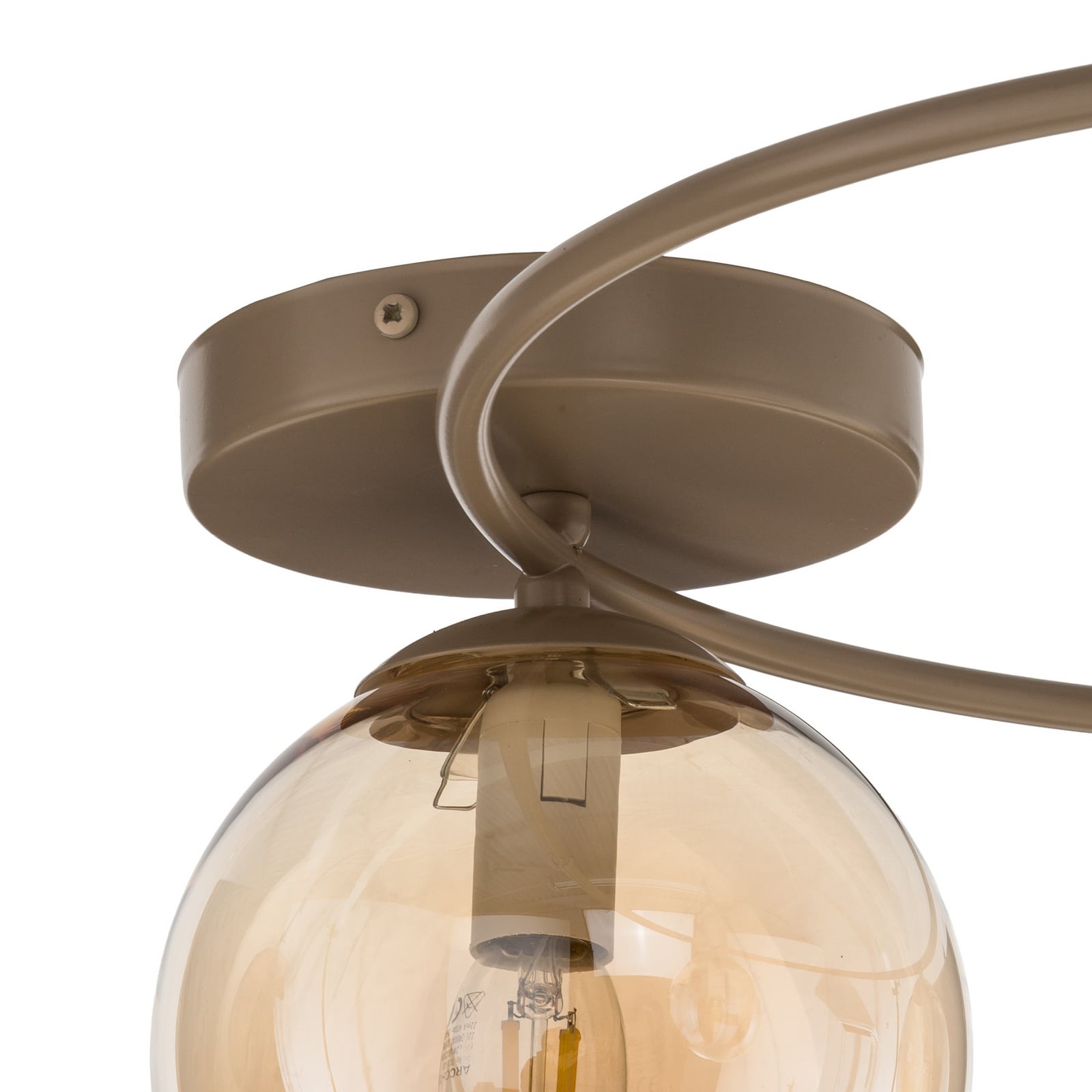Plafoniera Sopra, beige, Ø 47 cm, a 3 luci, vetro/metallo, E14 Plafoniera Sopra, beige, Ø 47 cm, a 3 luci, vetro/metallo, E14