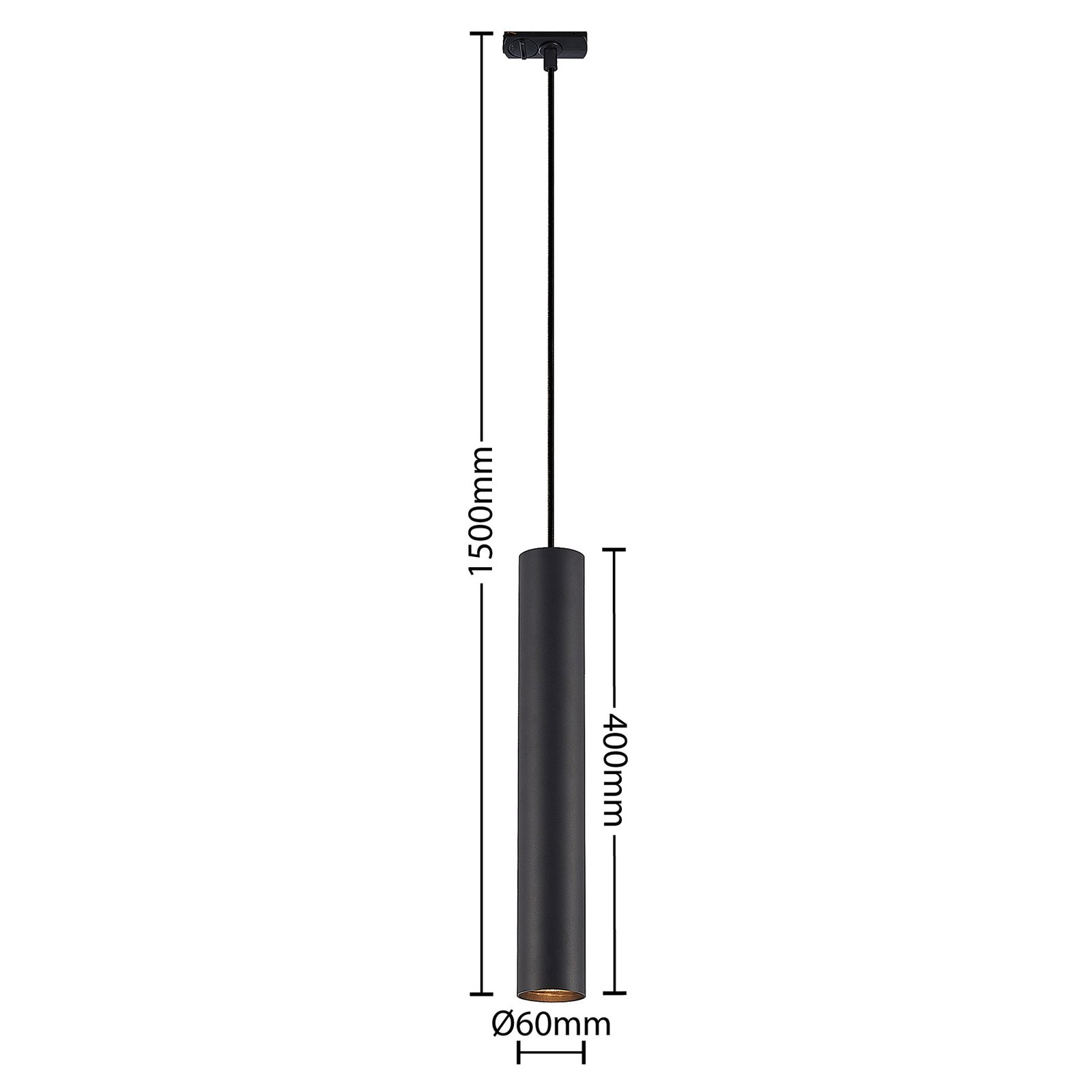 Linaro Track Hanglamp H40 Zwart - Lindby