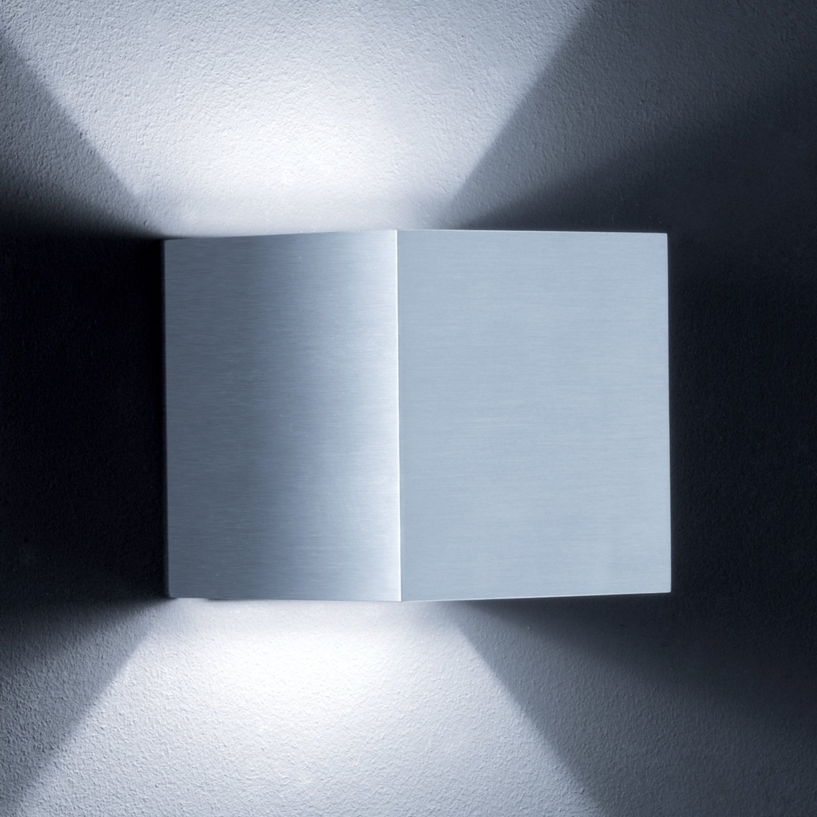 Helestra Siri wall light up/down, matt aluminium