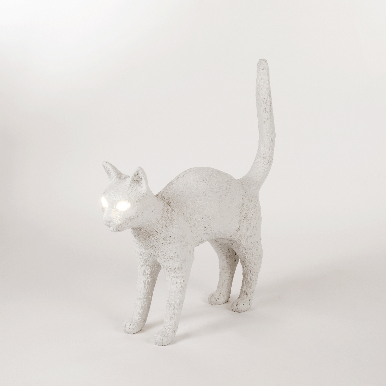 SELETTI Jobby the Cat LED-Deko-Tischleuchte, weiß