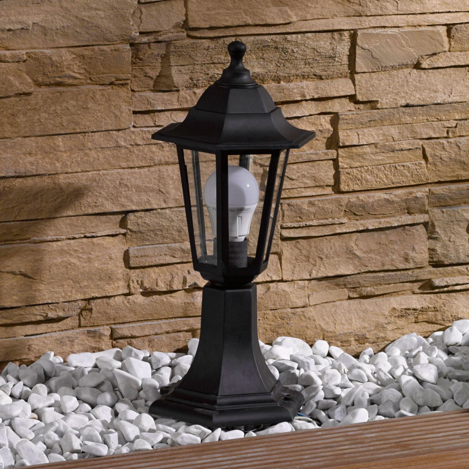 Nane Garden Lamp Black/Clear - Lindby