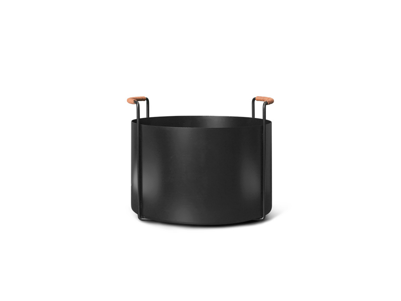 Port Firewood Bucket Preto - Ferm Living