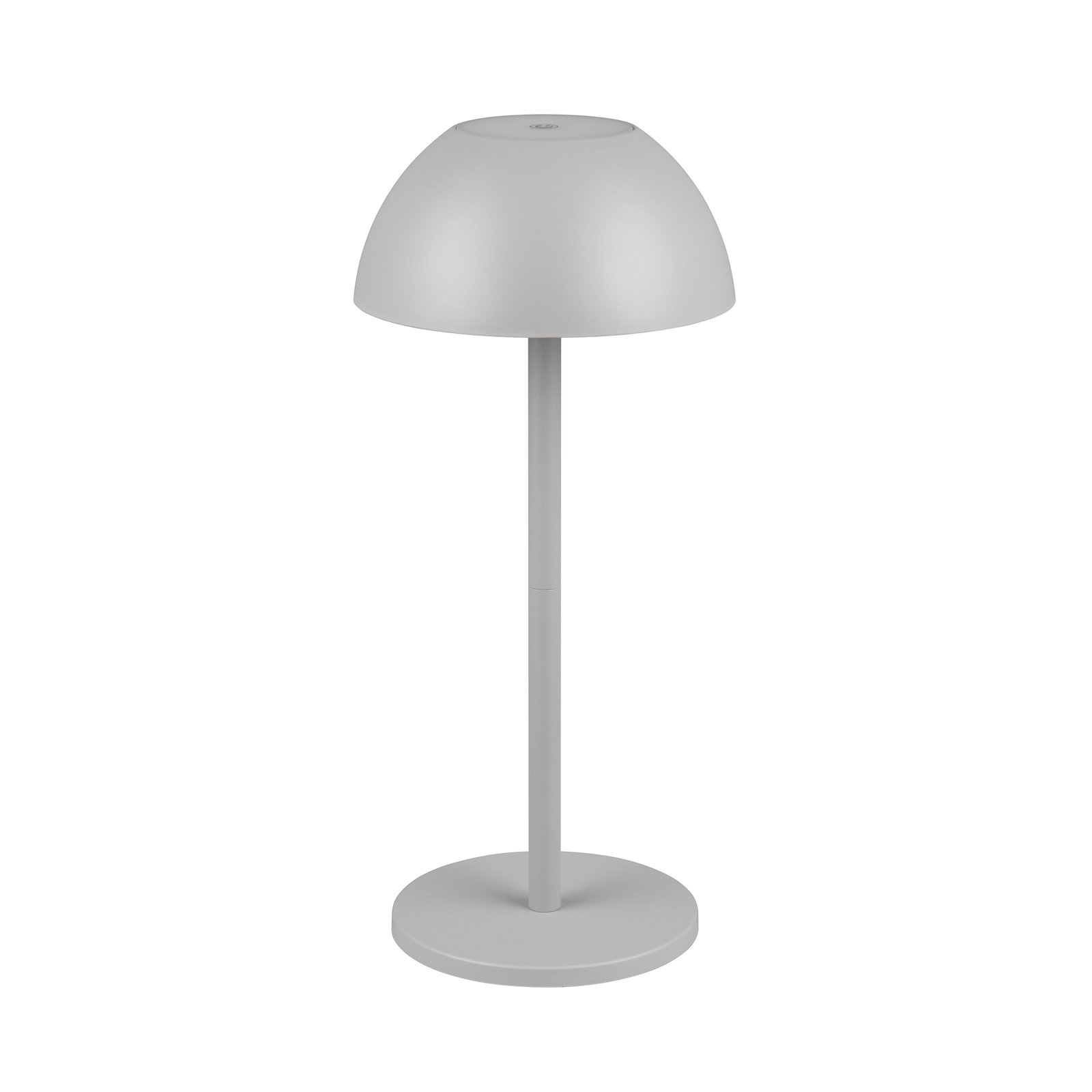 Ricardo LED įkraunama stalinė lempa, pilka, 30 cm aukščio, plastikinė