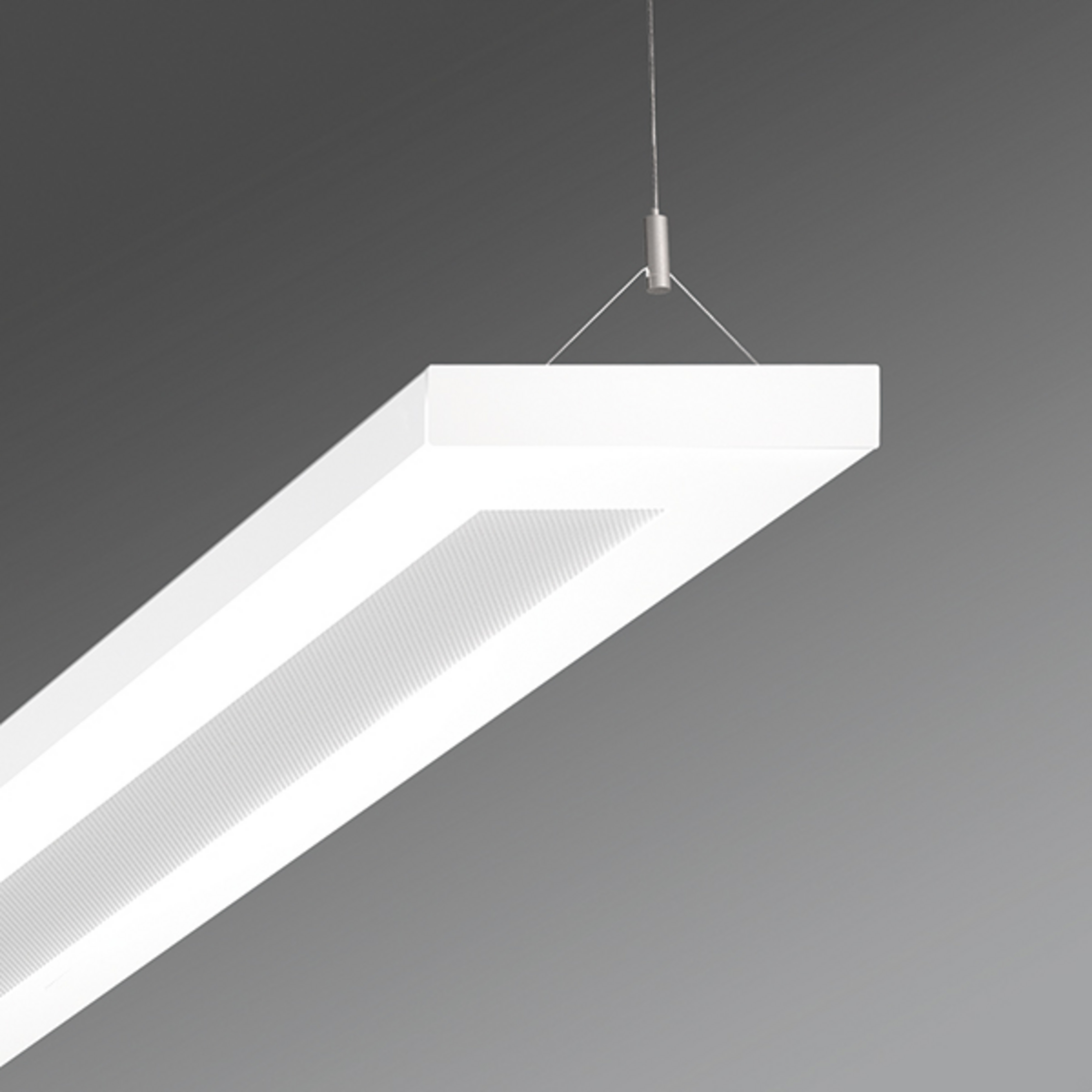LED-kontorpendellampe Stail mikroprisma 32 W hvid