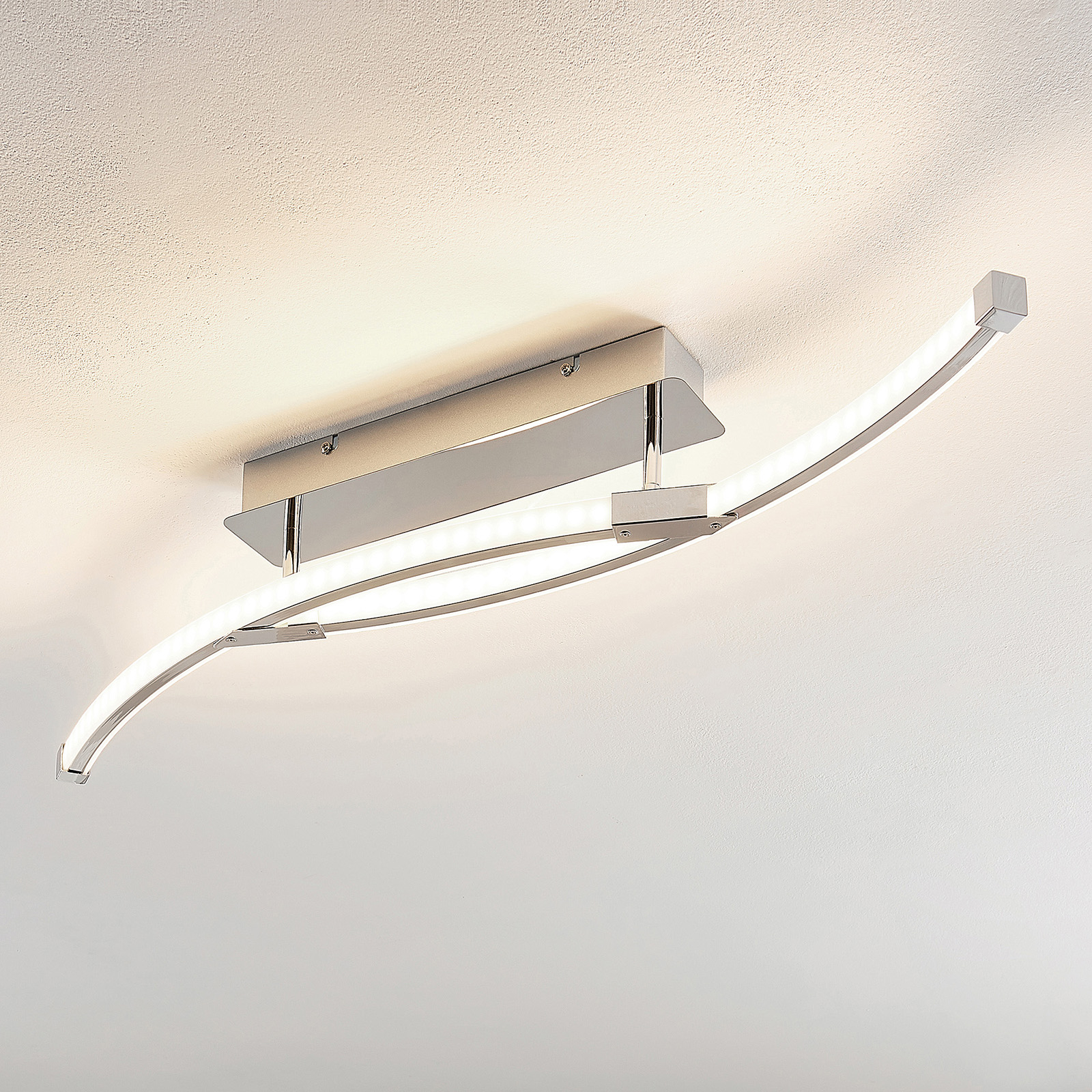 Lindby Rouven LED plafondlamp, spiraalvorm 4-lamps