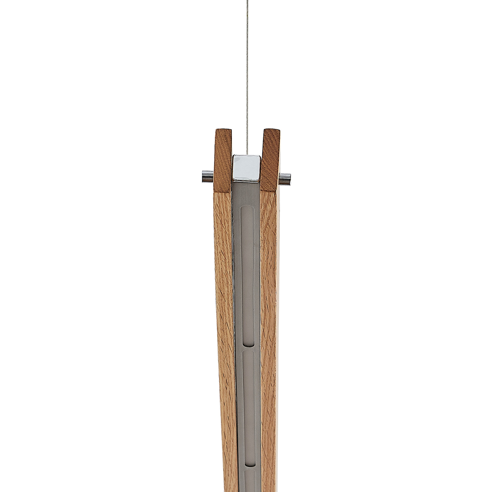 Lindby Alimara drewniana lampa wisząca, 138 cm