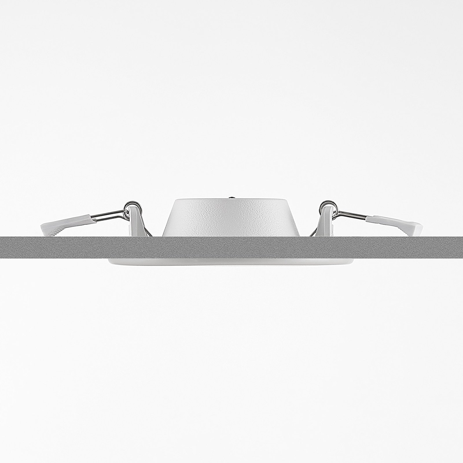 Prios LED-Einbaulampe Cadance, weiß, 11,5cm, 3er, dimmbar