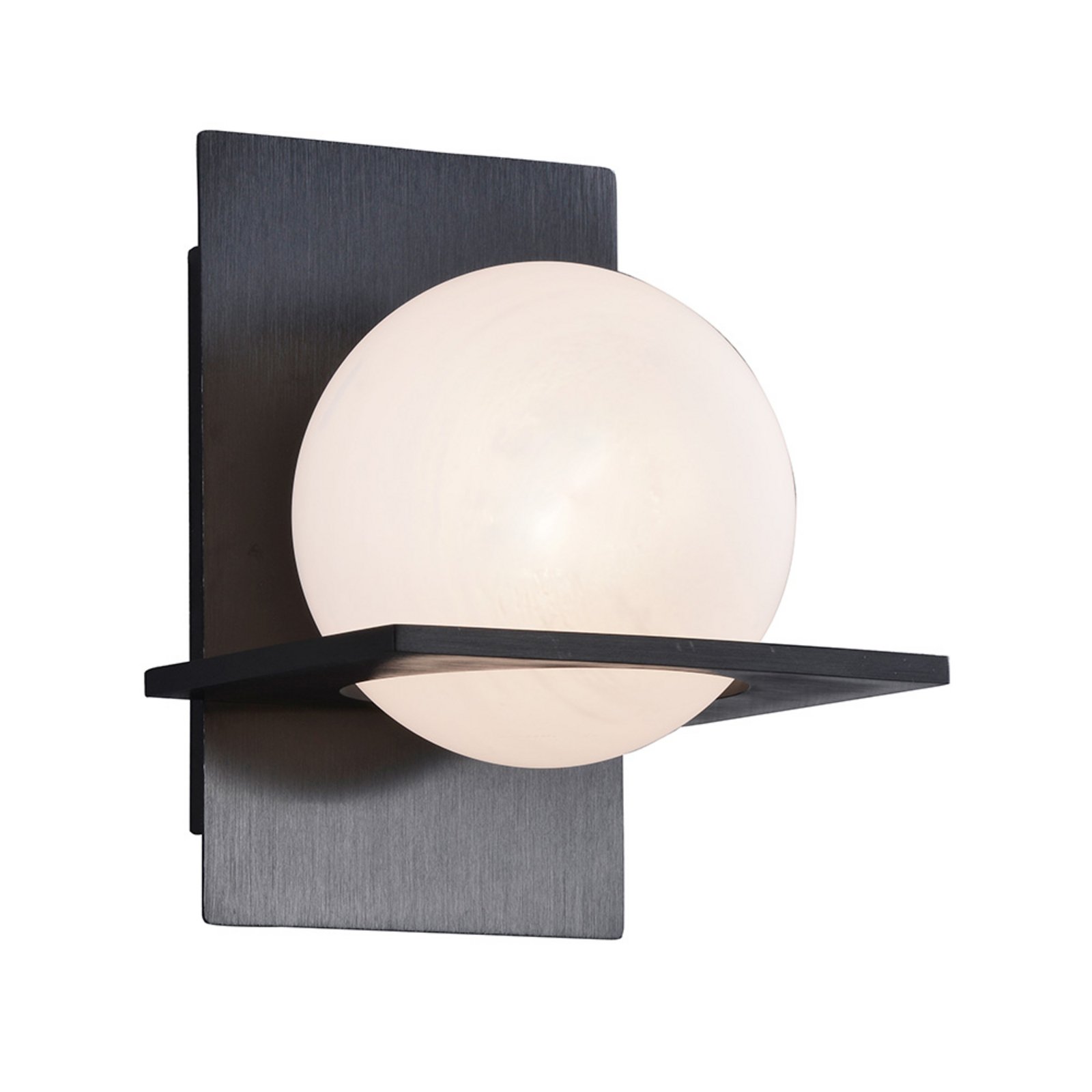 Kulka 1 Wall Lamp Opal/Black - Lucande