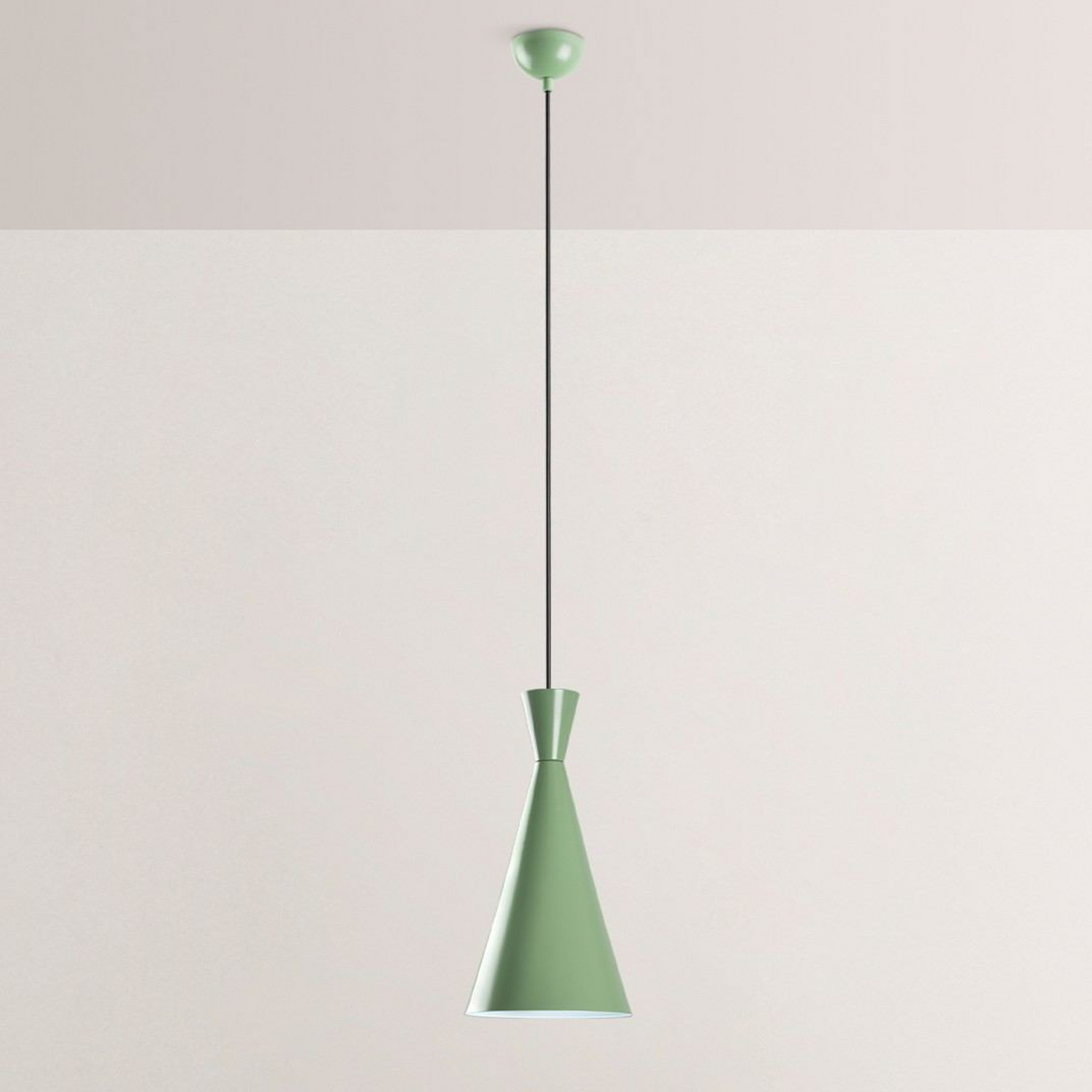 Lampa suspendată Tom, verde mentă, metal, Ø 19 cm, E27