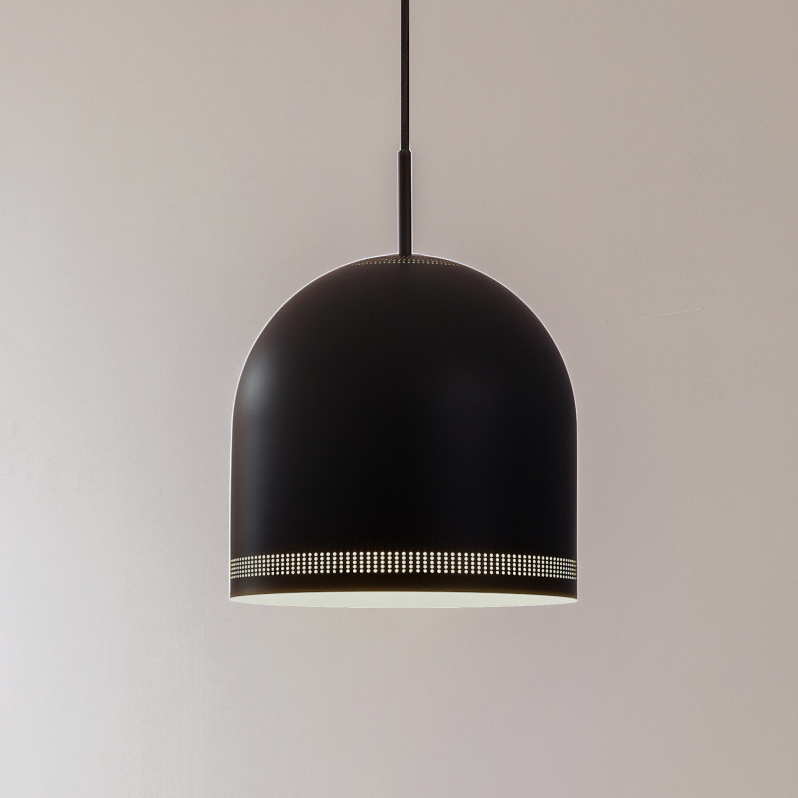 NOLA Висяща лампа Oura, Ø 25 cm, черна, желязо, E27