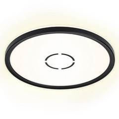 Plafón LED Free, Ø 29 cm, negro