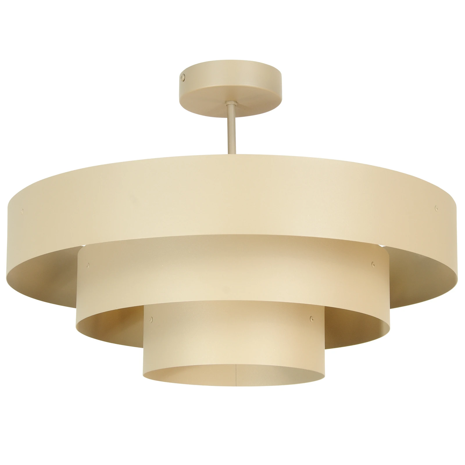 Trio ceiling light, grey-beige, metal