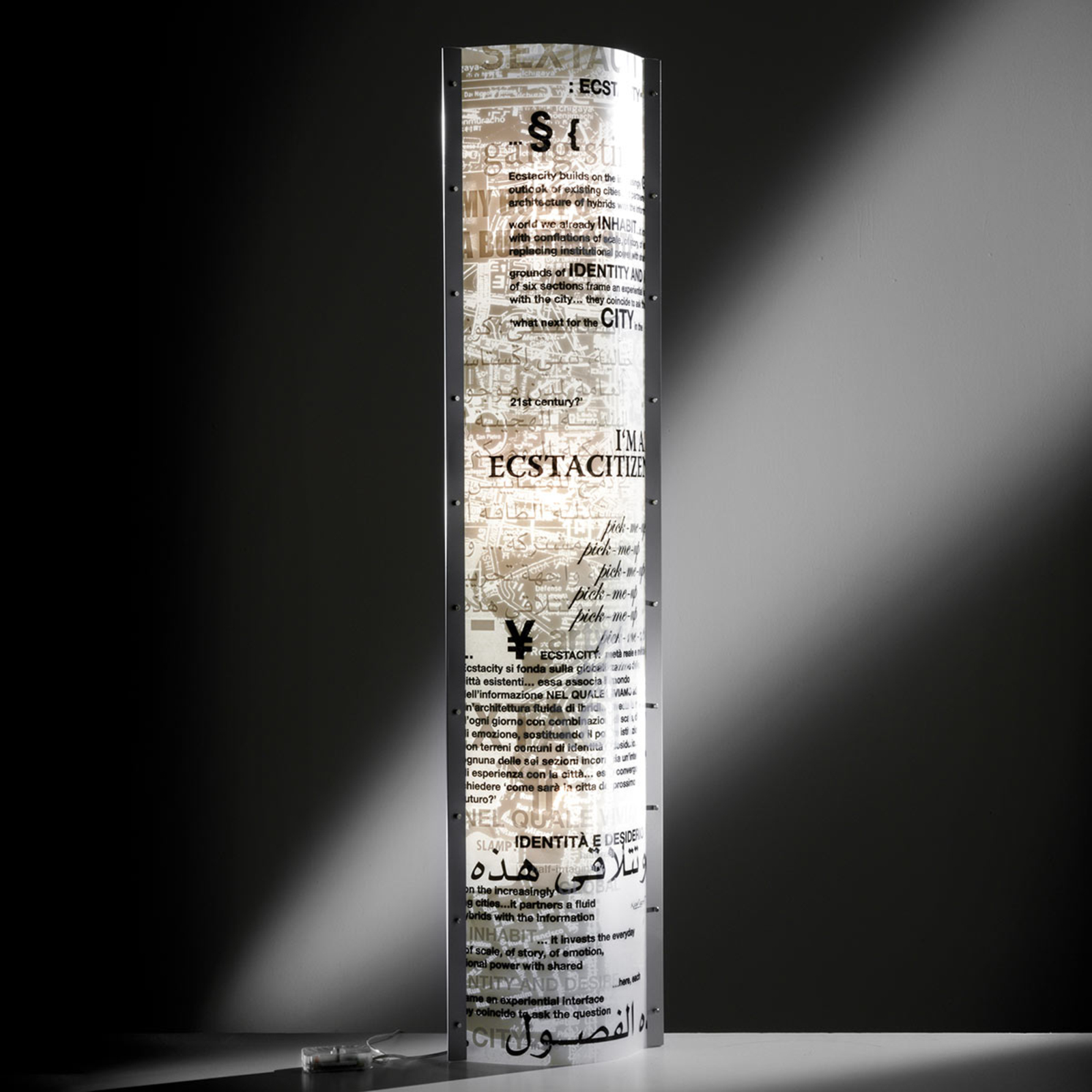 Slamp Extraordinary Ecstacity floor lamp, for Living / Dining Room, Opalflex, E27, 18 W, energy efficiency: A++, W: 37 cm, H: 160 cm