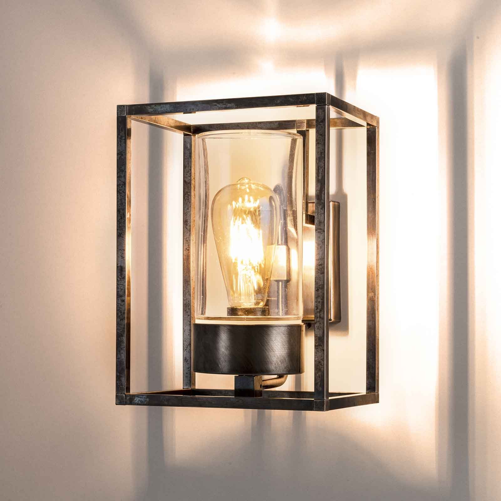 Vanjska zidna svjetiljka Cubic³ 3363 starinski nikal/prozirno