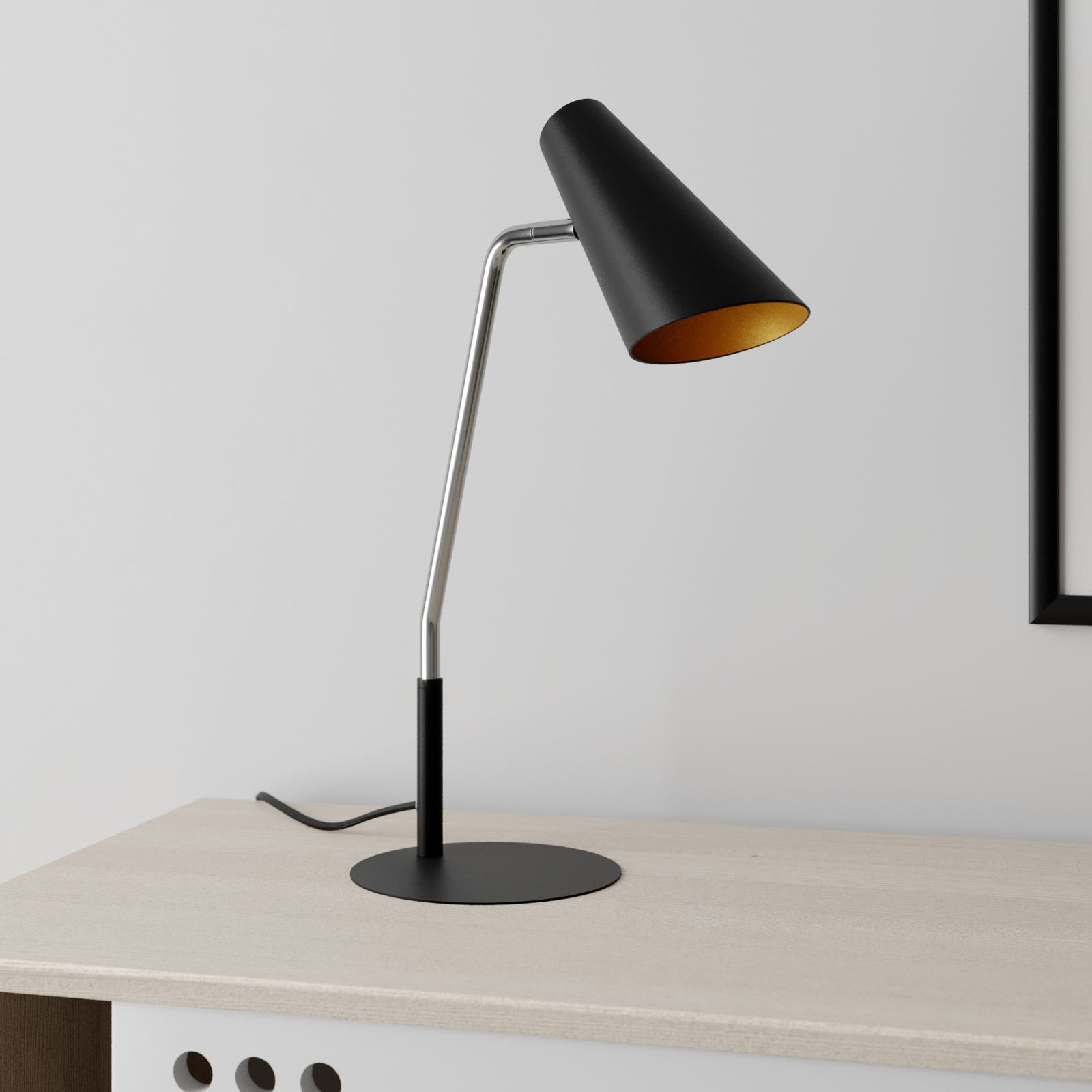 Lucande Wibke stolní lampa v černé barvě