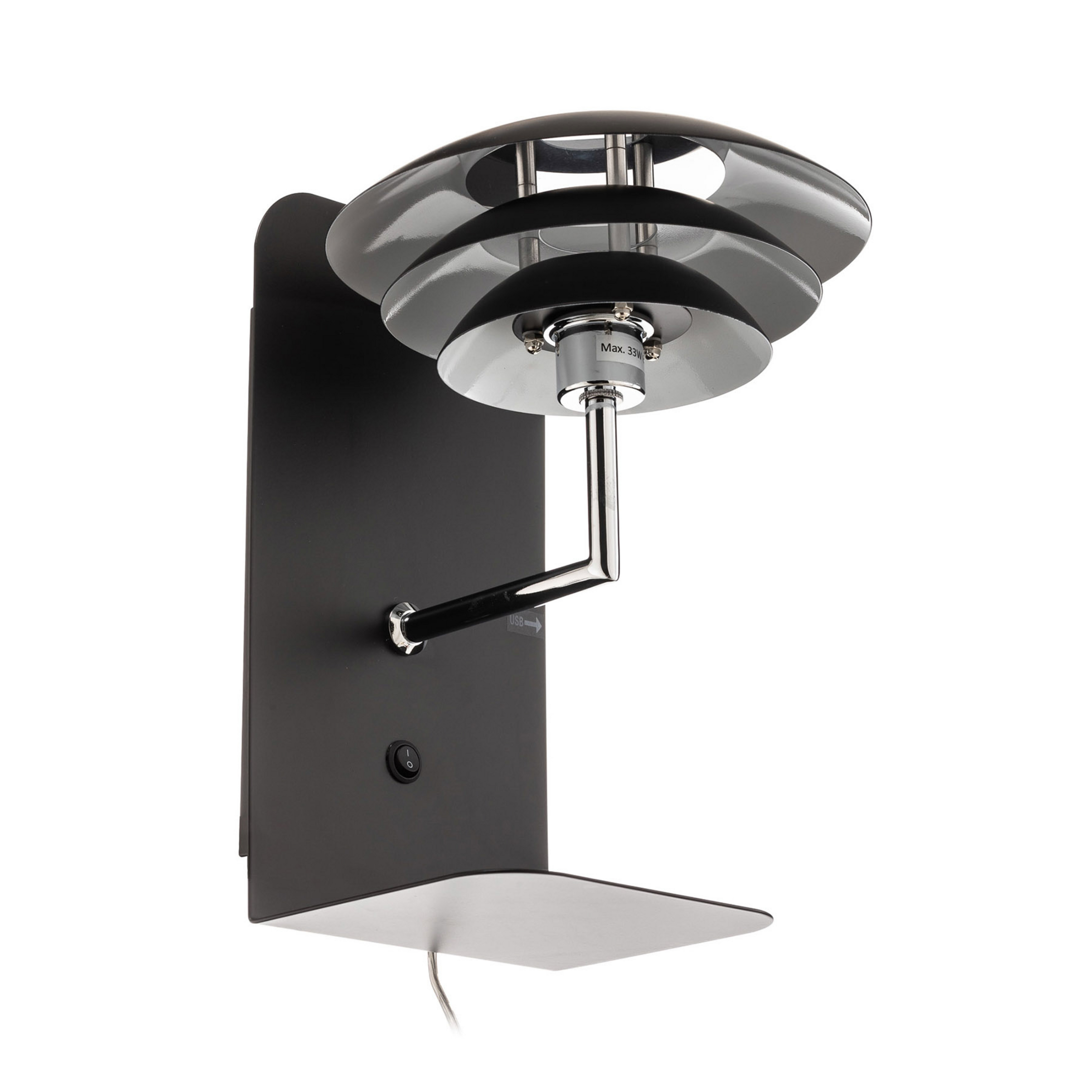 DL20 USB Regal Incl. Leuchte Schwarz - DybergLarsen