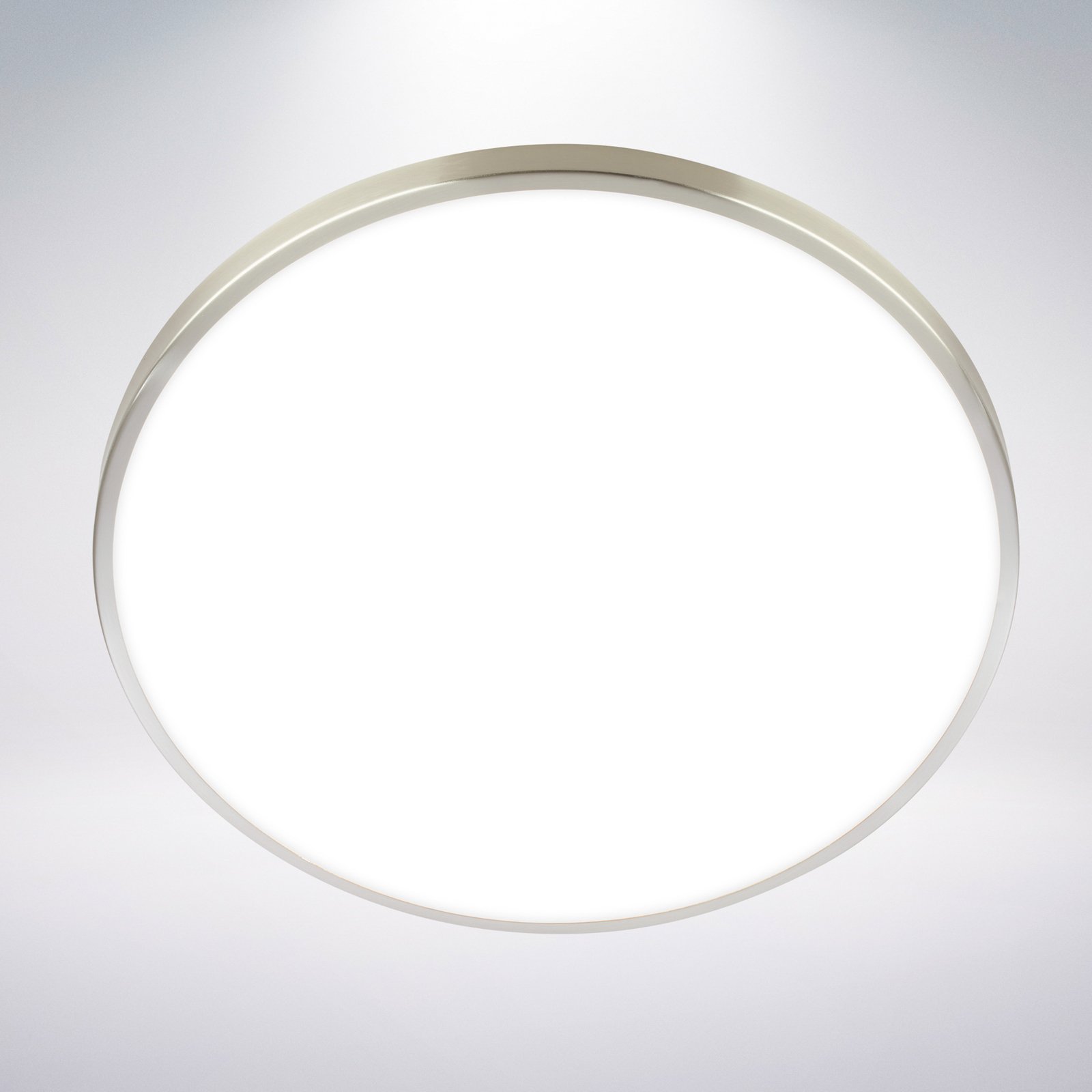 LED lubų šviestuvas „Kaida“, matinis nikelis, Ø 38 cm, EEK A, 4000 K LED lubų šviestuvas „Kaida“, matinis nikelis, Ø 38 cm, EEK A, 4000 K