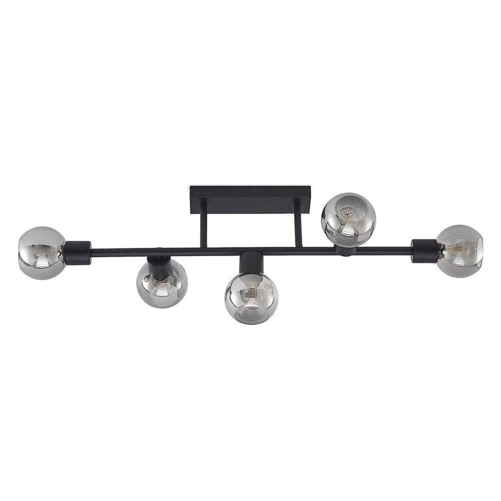 Biscala 5 Plafond Black/Smoke - Lindby