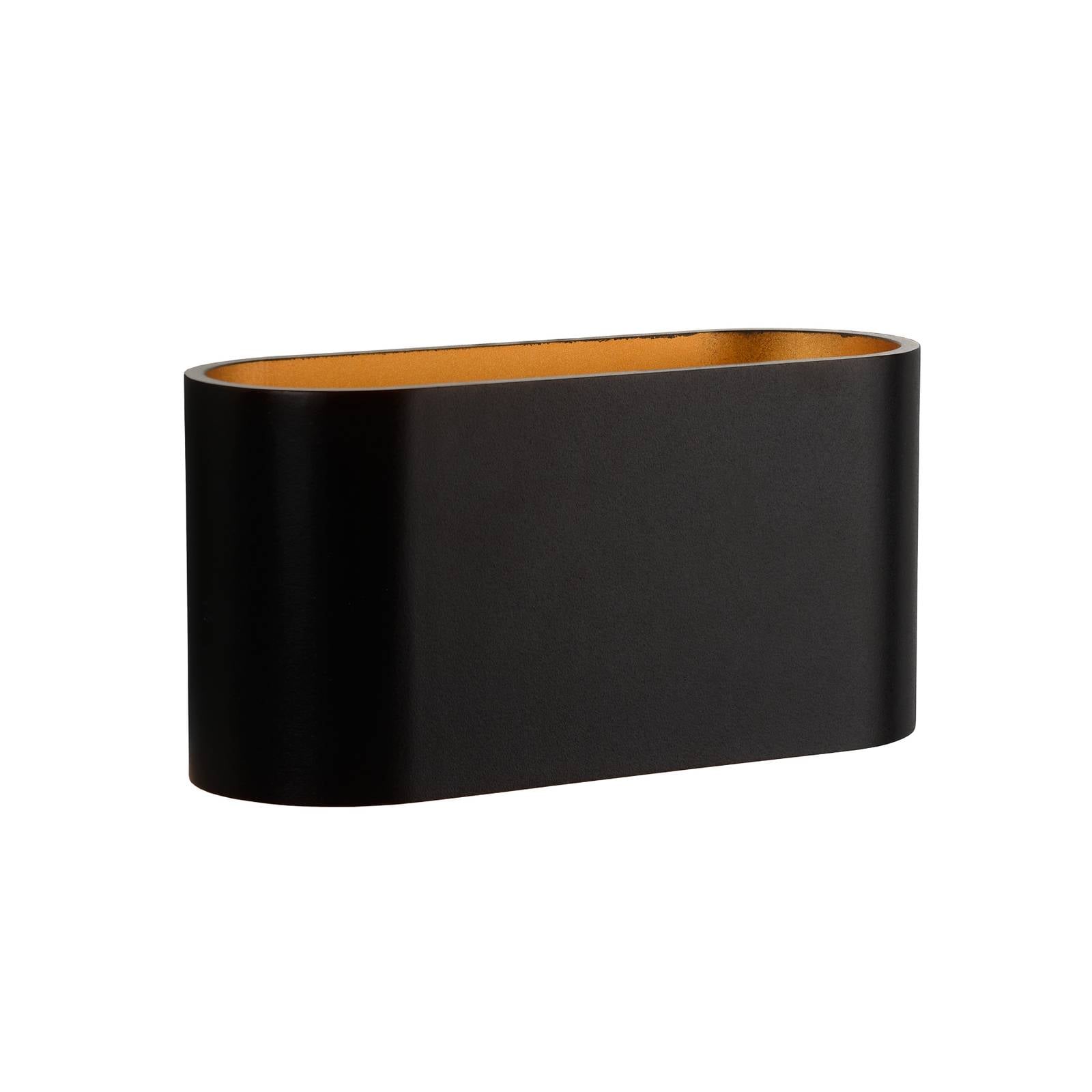 Wandleuchte Xera, oval, schwarz