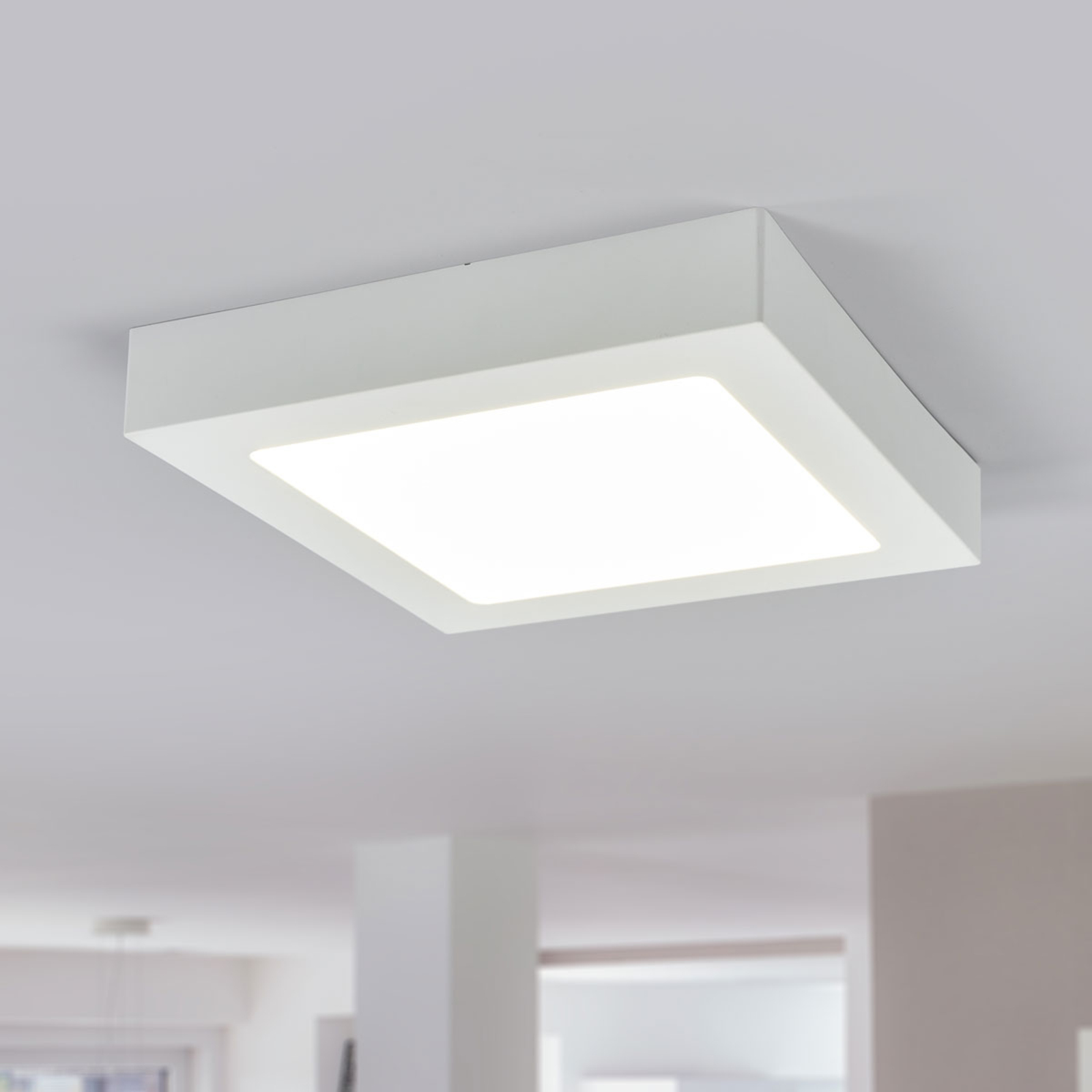Arcchio Marlo LED ceiling lamp white 4000K angular 23.1 cm, for Bathroom, plastic, 16 W, energy efficiency: A+, L: 23.1 cm, W: 23.1 cm, H: 3.9 cm
