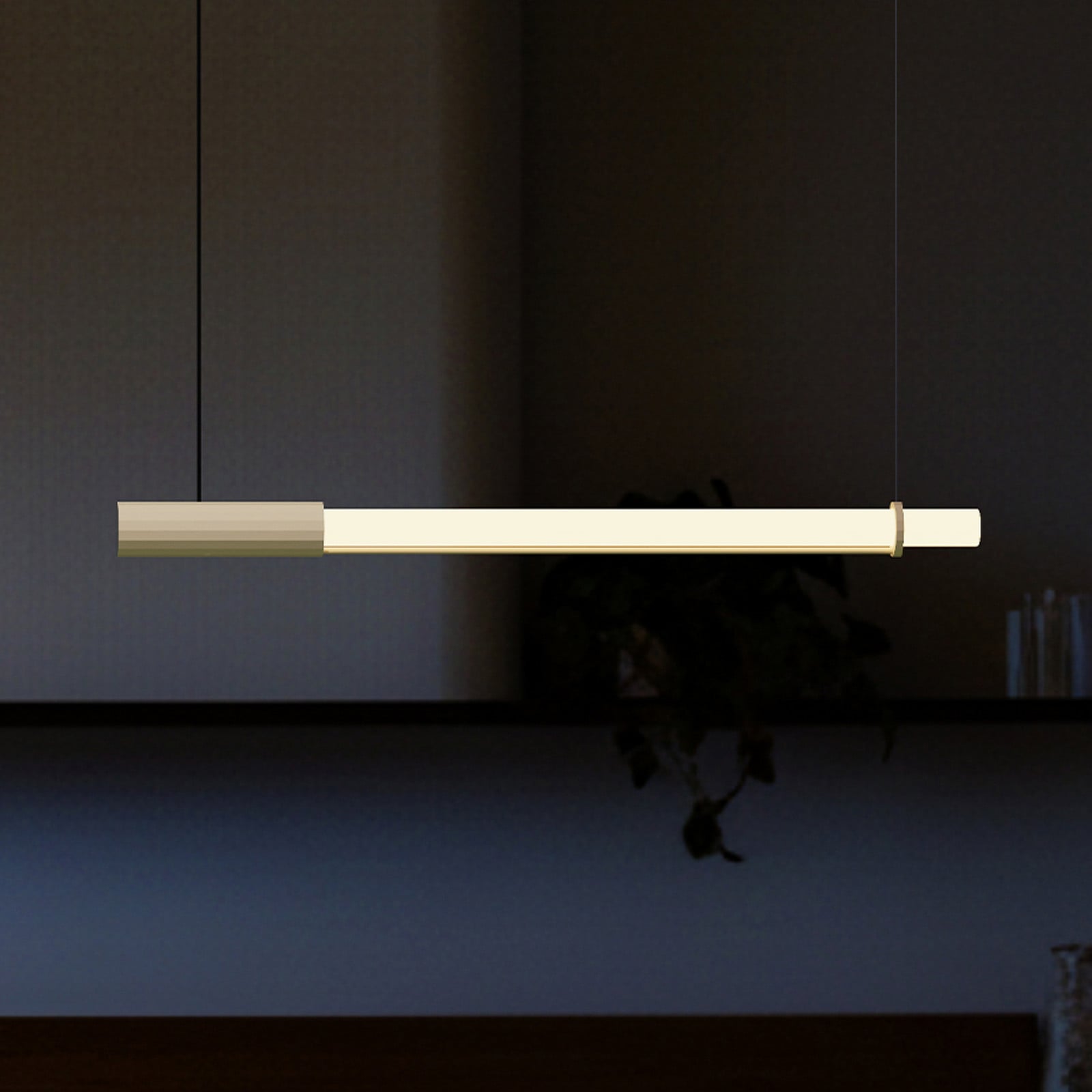 In Fine LED-hengelampe, hvit, lengde 105 cm &ndash; DCW - Design - Aluminium