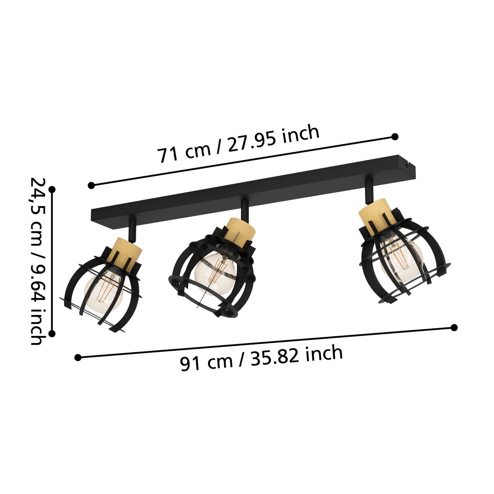  Eglo Eglo Stillington 1 Ceiling Light, 3-bulb 