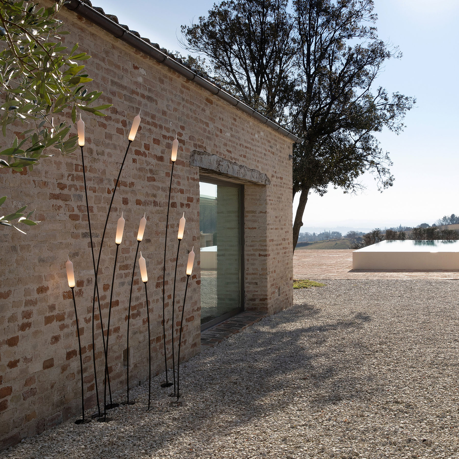 Karman Nilo LED outdoor floor lamp, height 220 cm, Aluminium, resin, 3.2 W, energy efficiency: A+, H: 220 cm