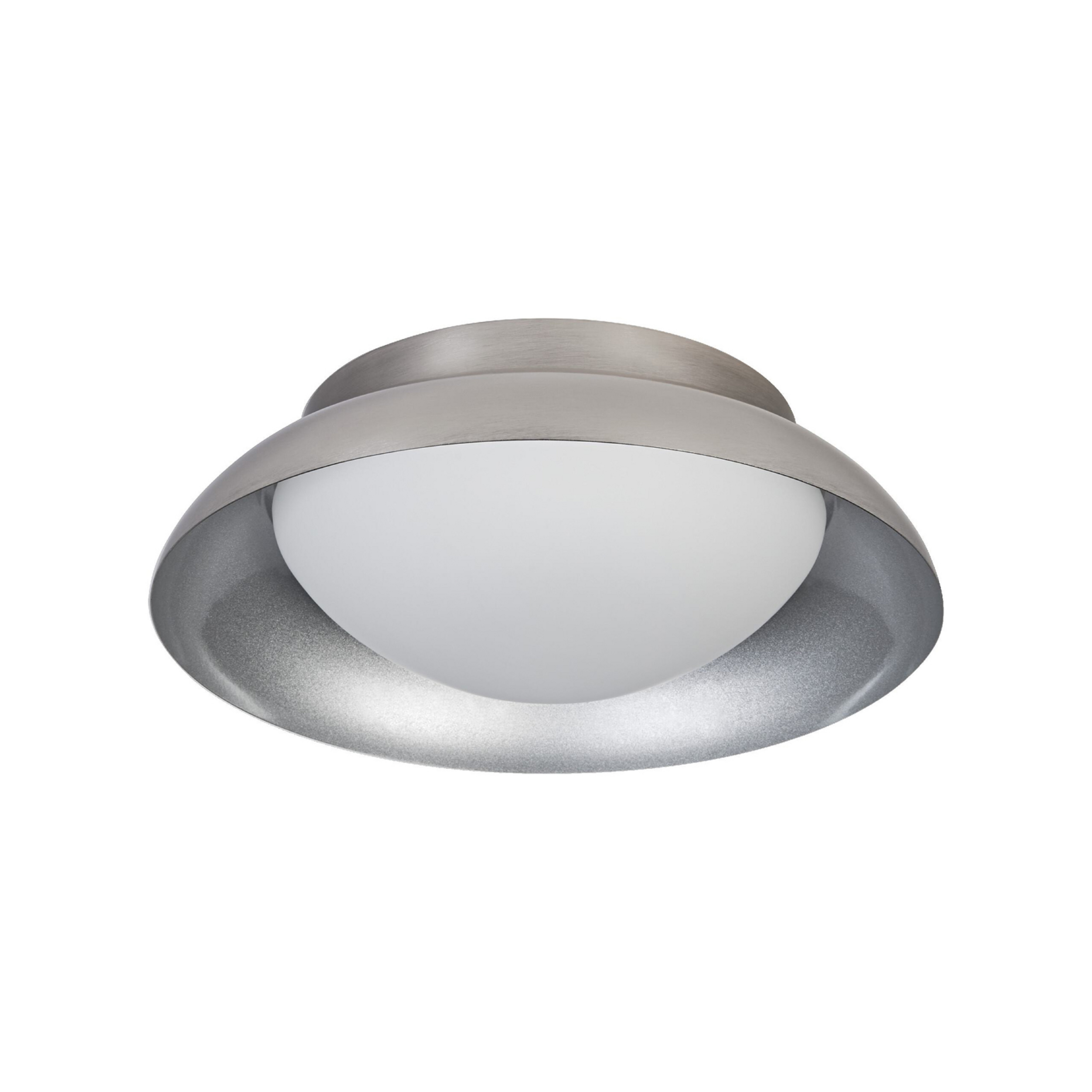 Plafonnier OSRAM ORBIS MILAN, nickel, Ø 31 cm métal/verre