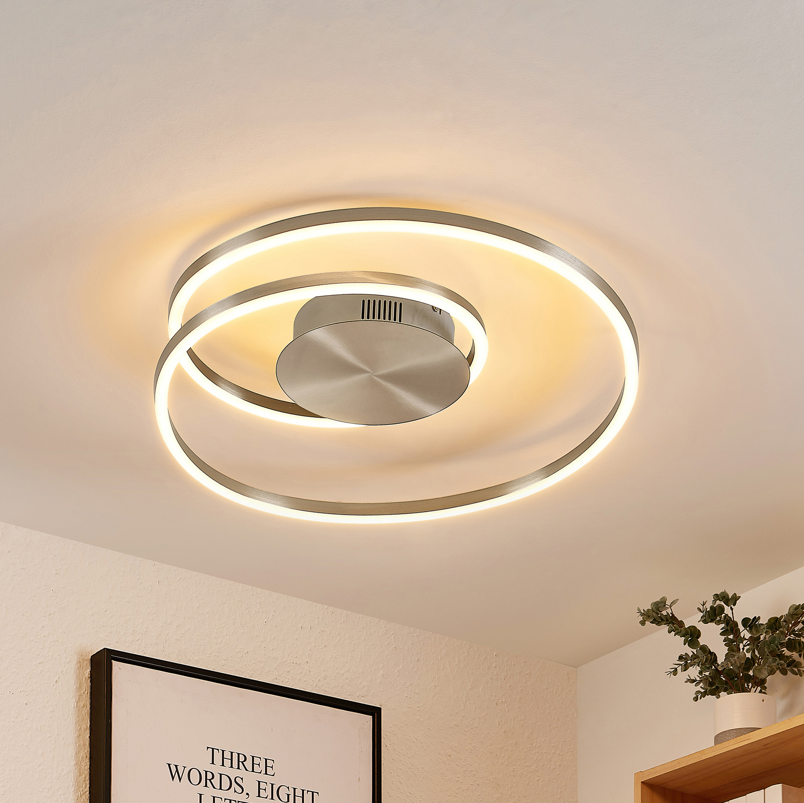 Lindby Imus LED mennyezeti lámpa, dimmelhető Ø49cm