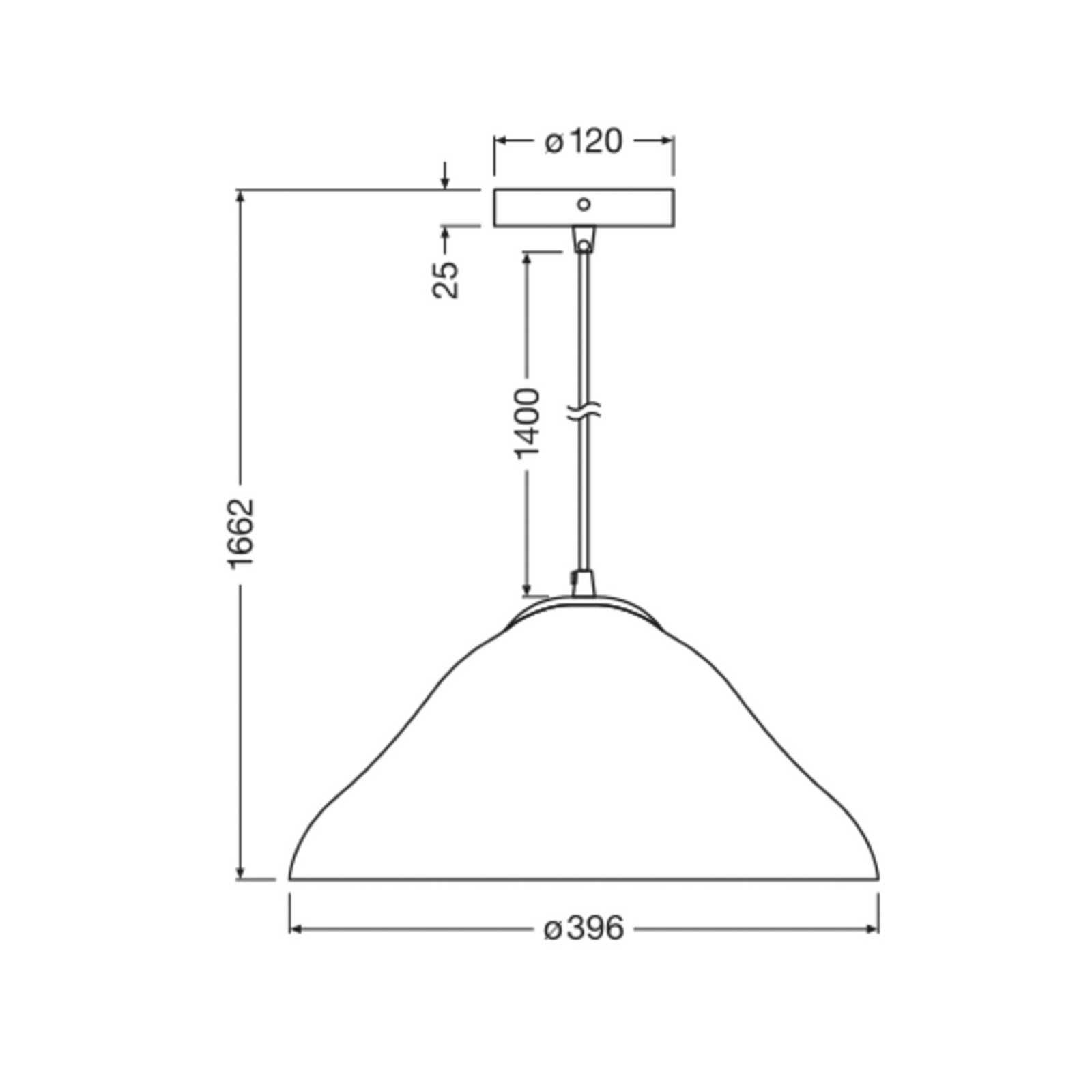 Lampada a sospensione OSRAM Decor Lotus Leaf, a 1 luce, bianca, carta, E27