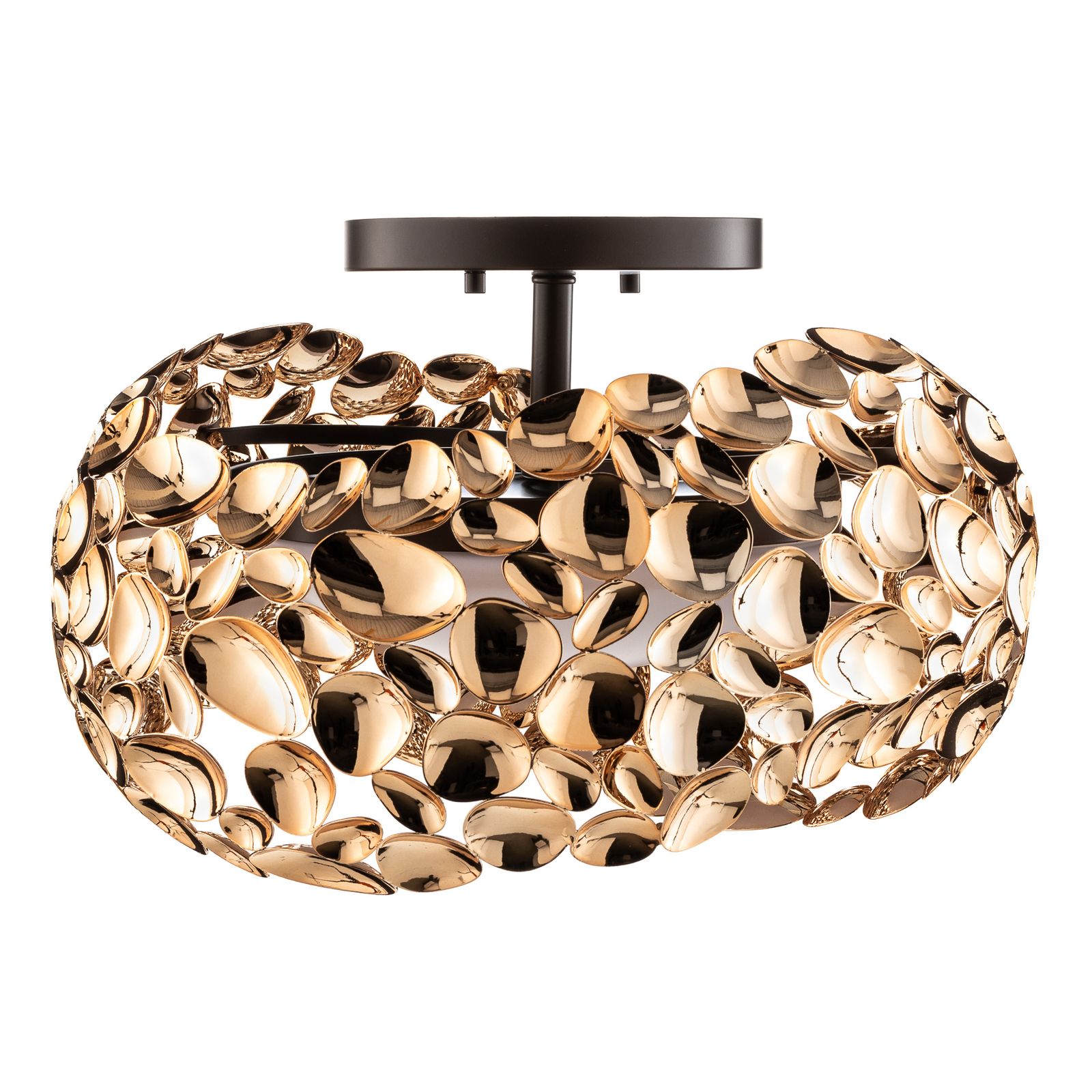Lampa sufitowa LED Narisa, Ø 46 cm, różowe złoto