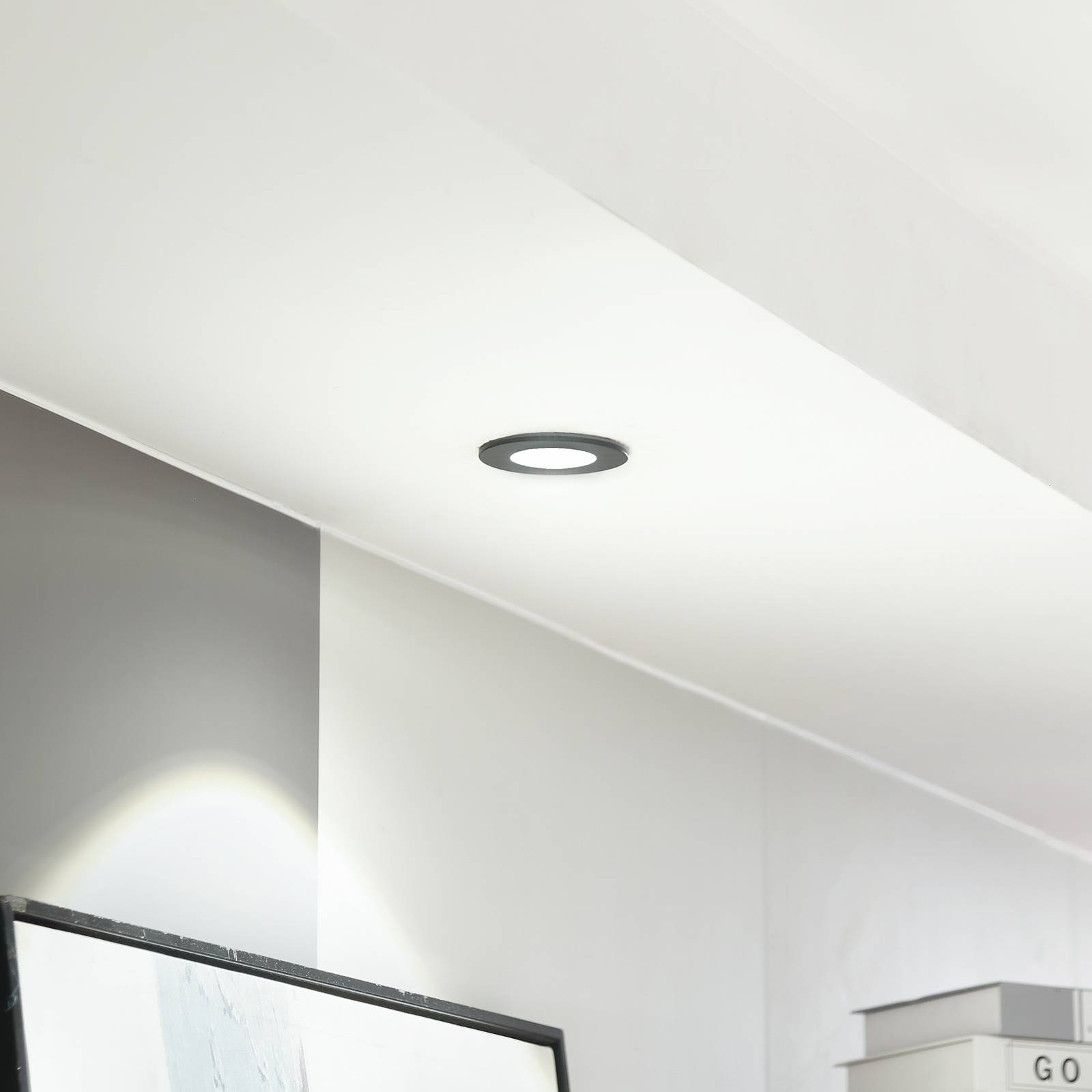 E-shop Arcchio LED stropné svietidlo Lirin, čierne, 4 000 K