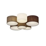 Laurenz 6 Ceiling Lamp Grey/White/Brown - Lindby