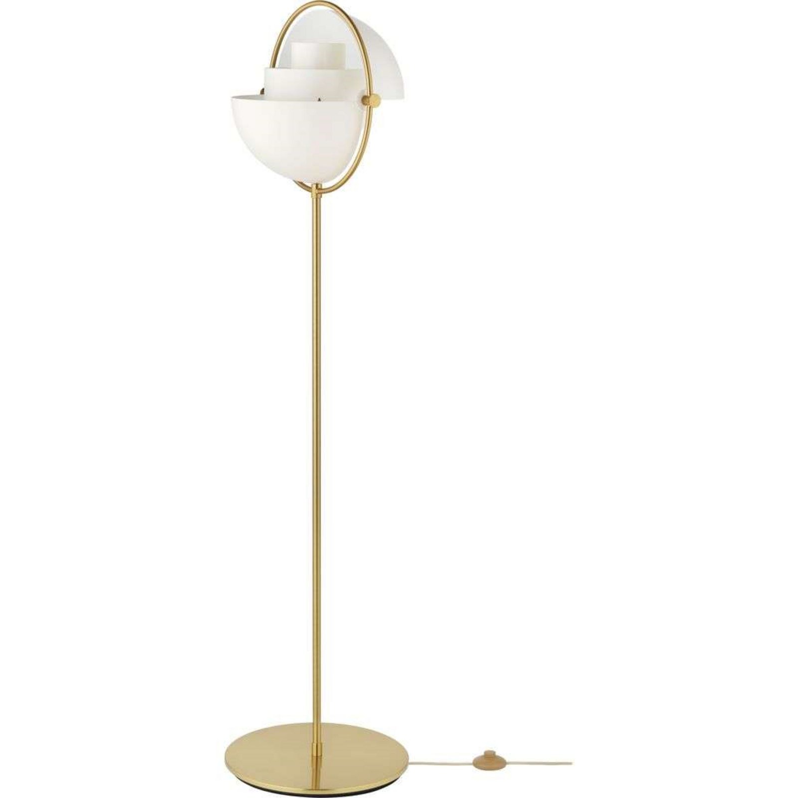 Multi-Lite Lampadar Shiny Brass/White - GUBI