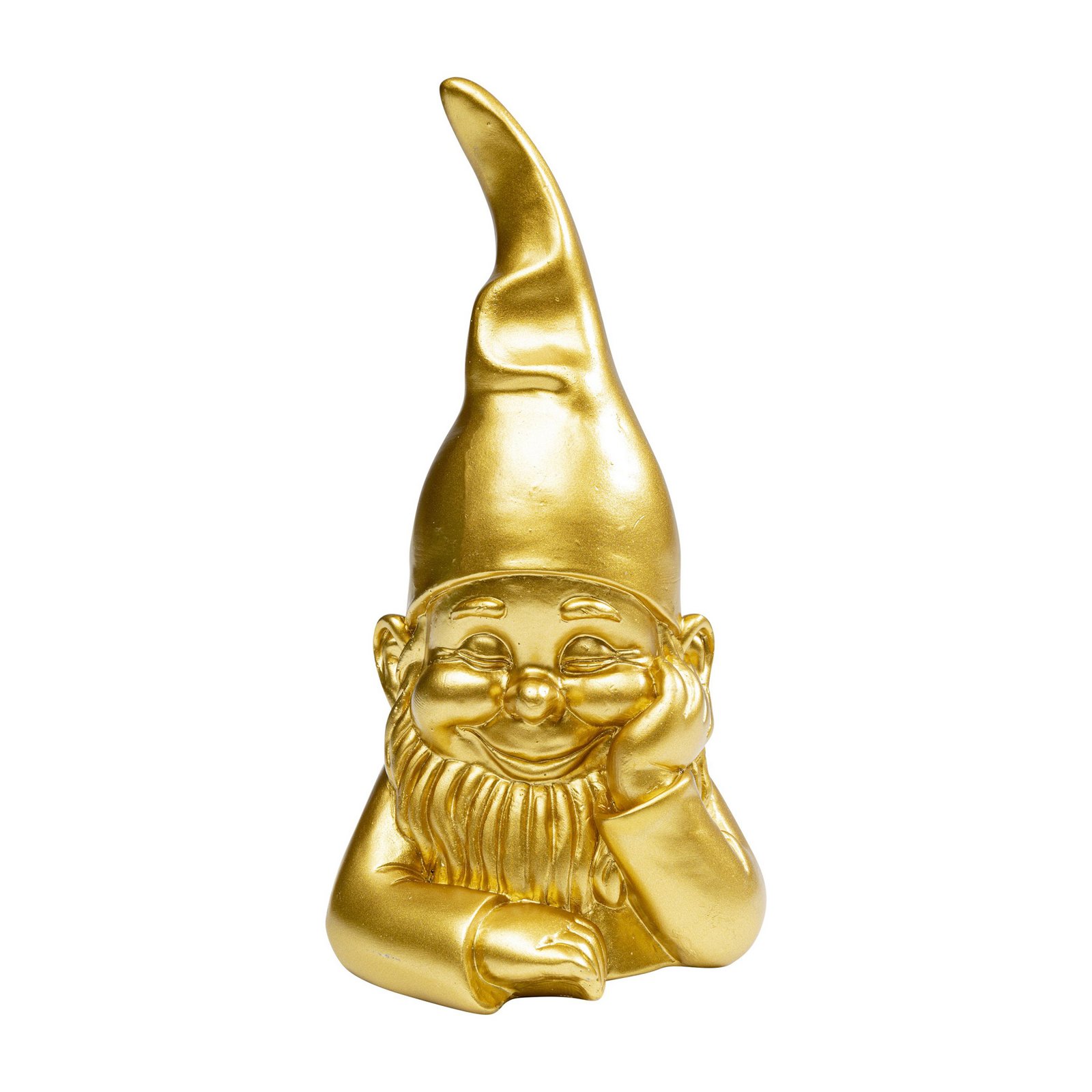 KARE decorative figurine dwarf, gold-coloured, height 21 cm, polyresin