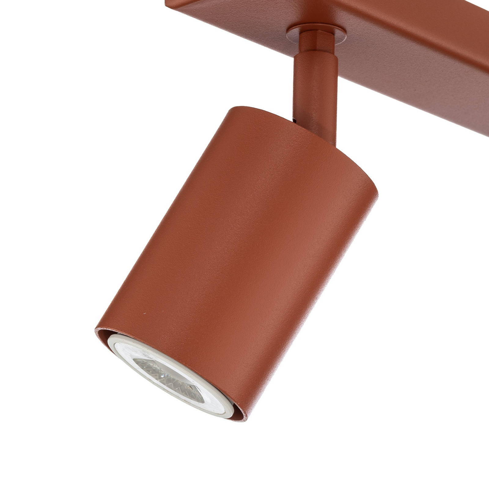 Spot de tavan Zoom, 4 becuri, roșu, oțel, GU10